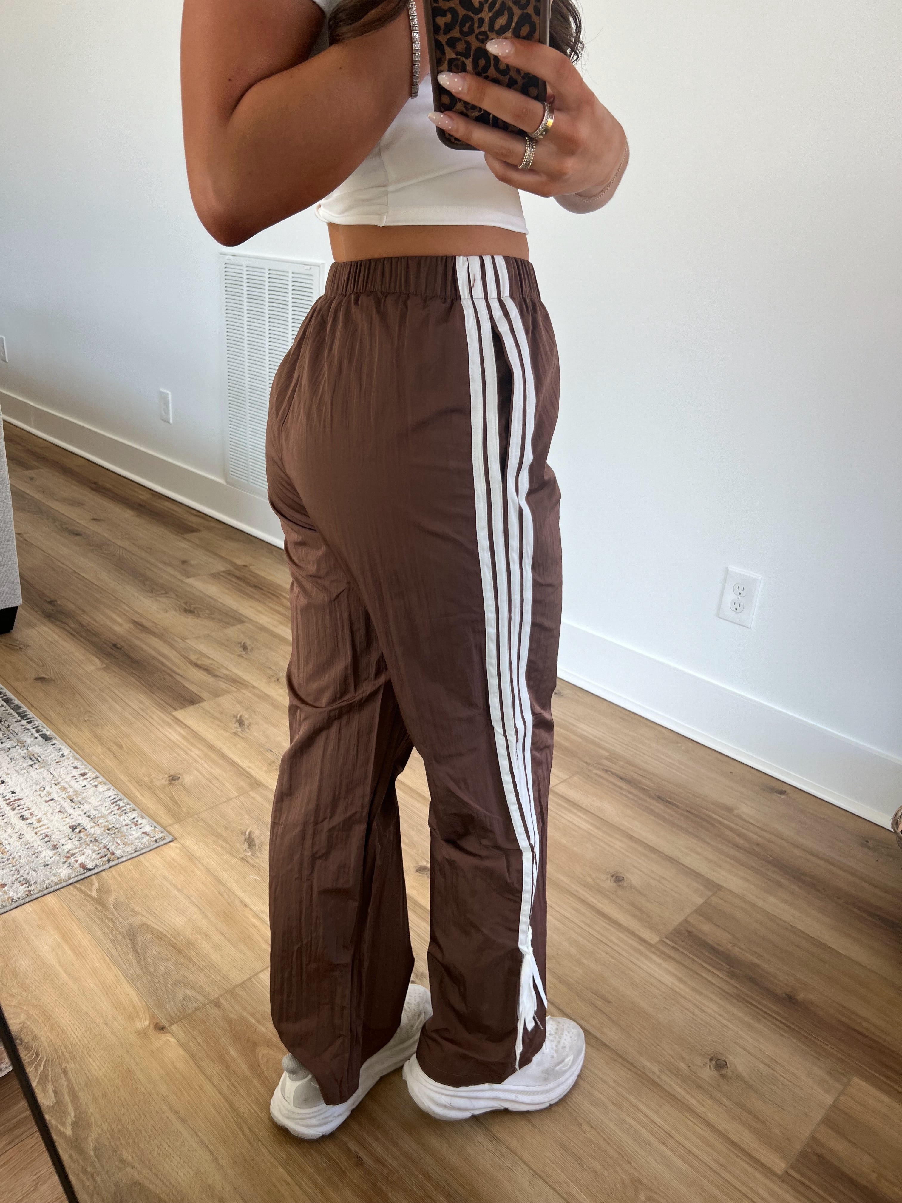 (Brown) Tate Bow Track Pants