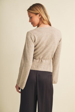 Oat Milk Wrap Sweater (PRE-ORDER (1st week of October)/ Restock)