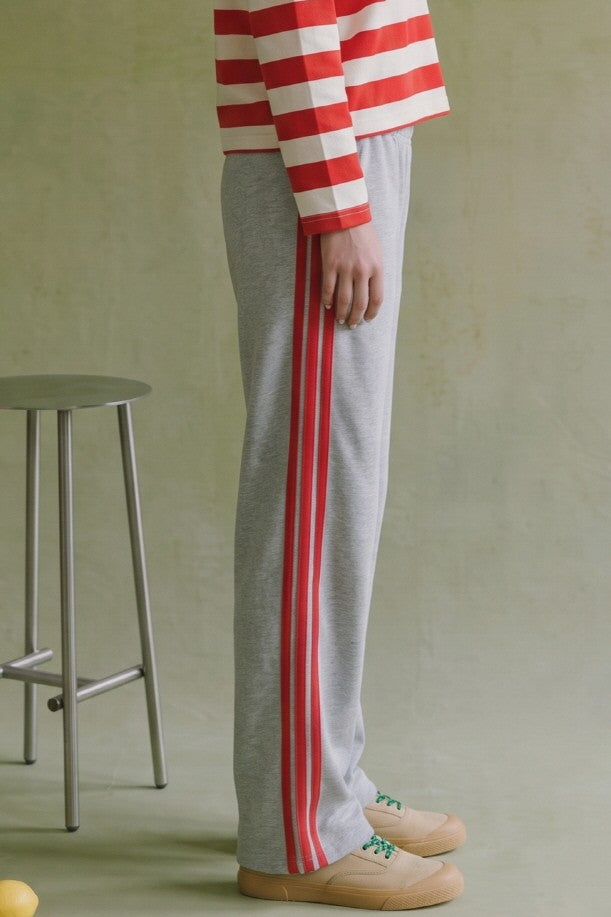 Izzy Stripe Sweatpants (Red)