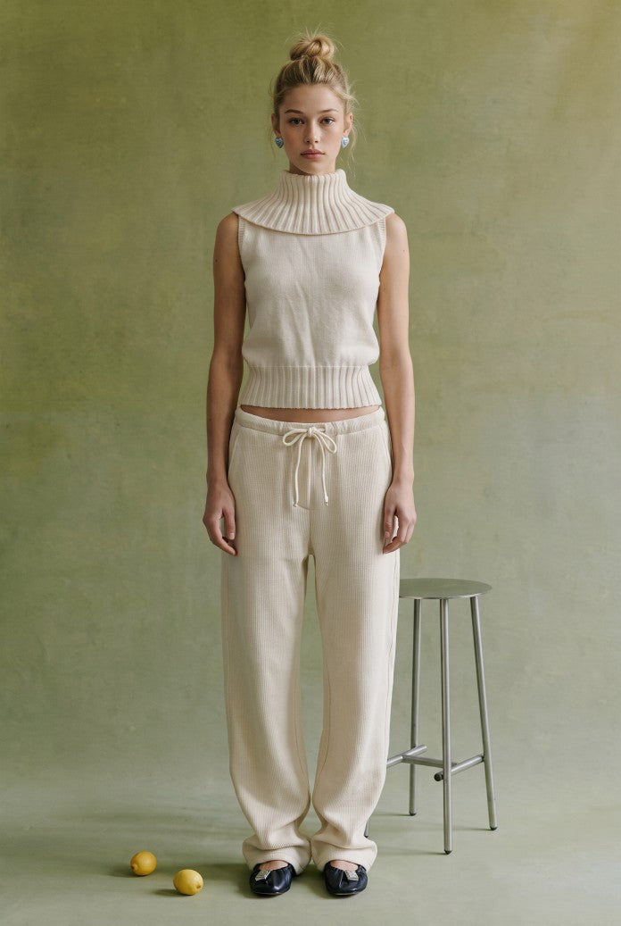 Double Take Knit Top (Cream)
