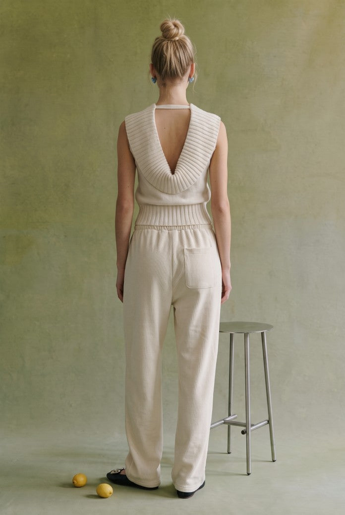 Double Take Knit Top (Cream)