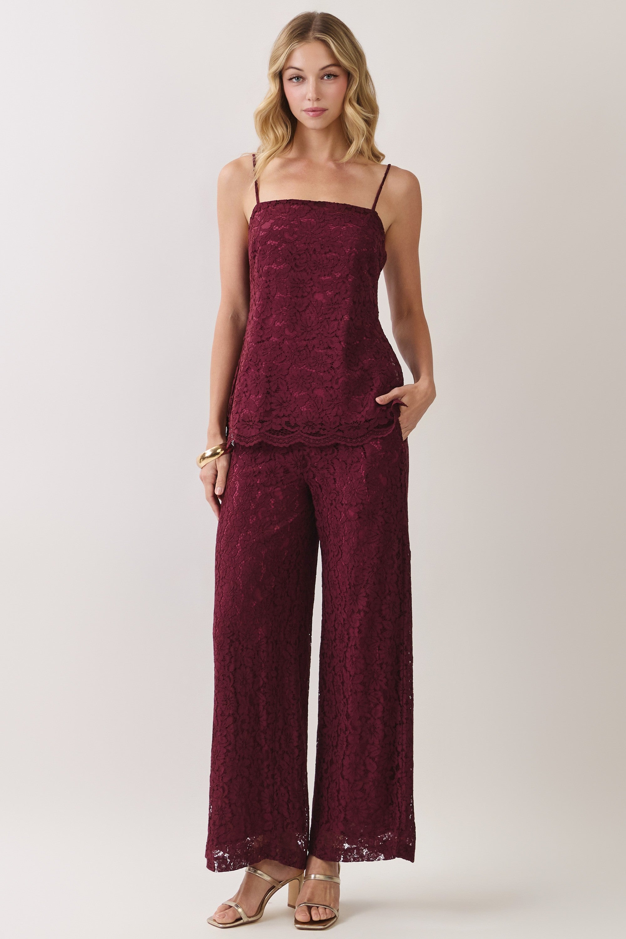 Out For Wine Lace Set