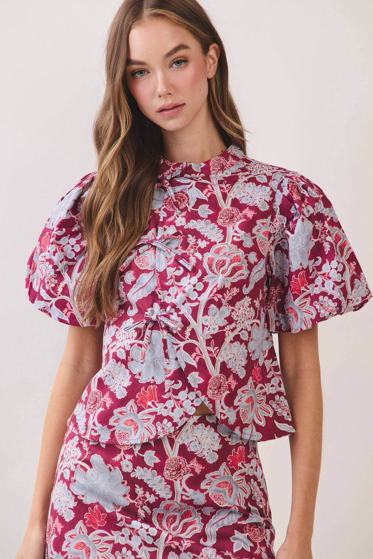 Burgundy Botanical Set