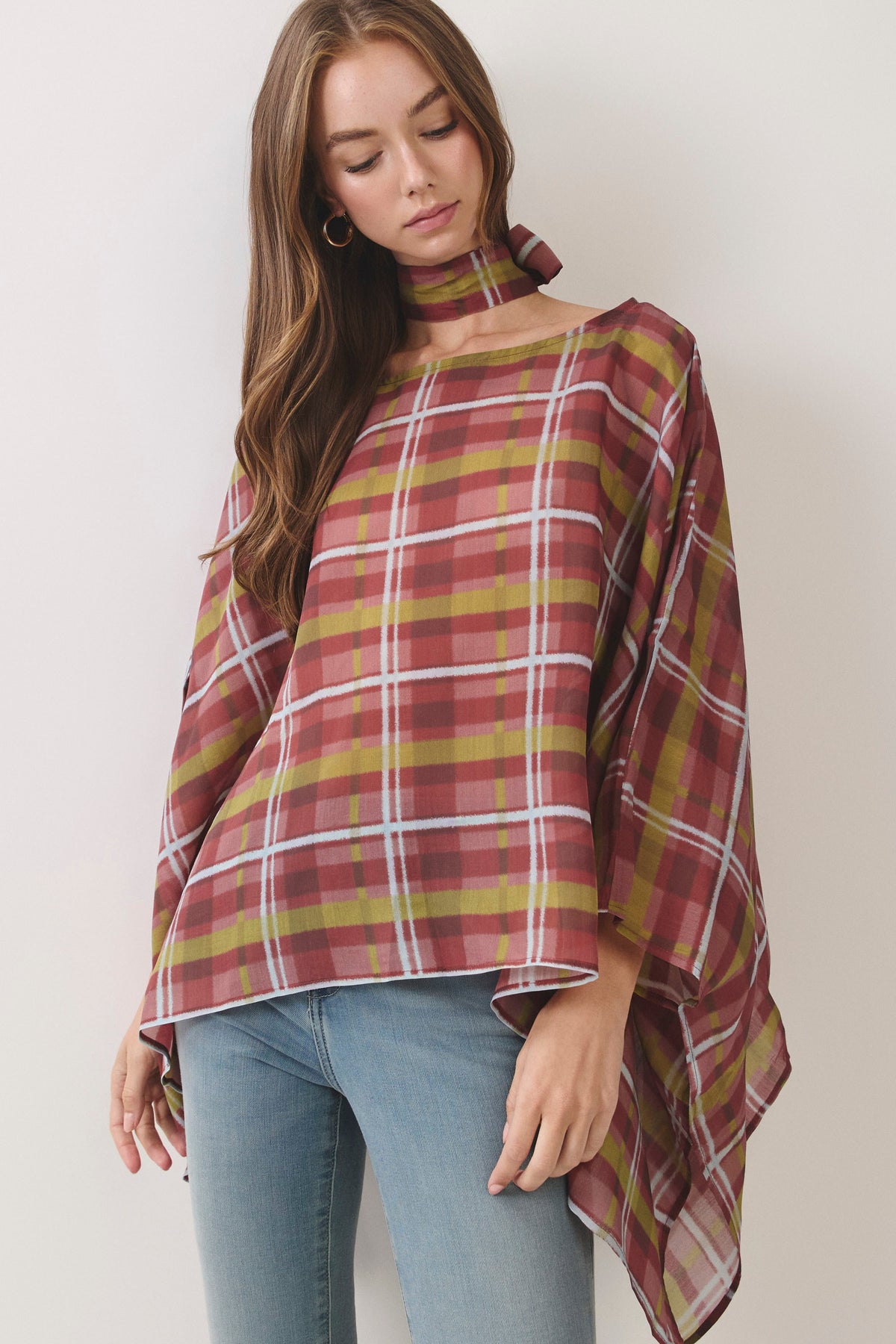 Cider Season Plaid Top