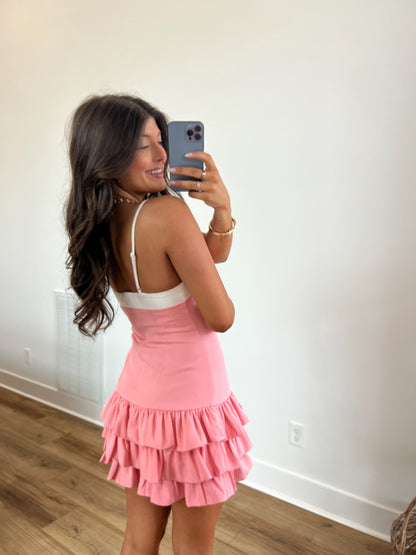 Sabrina Ruffle Mini Dres