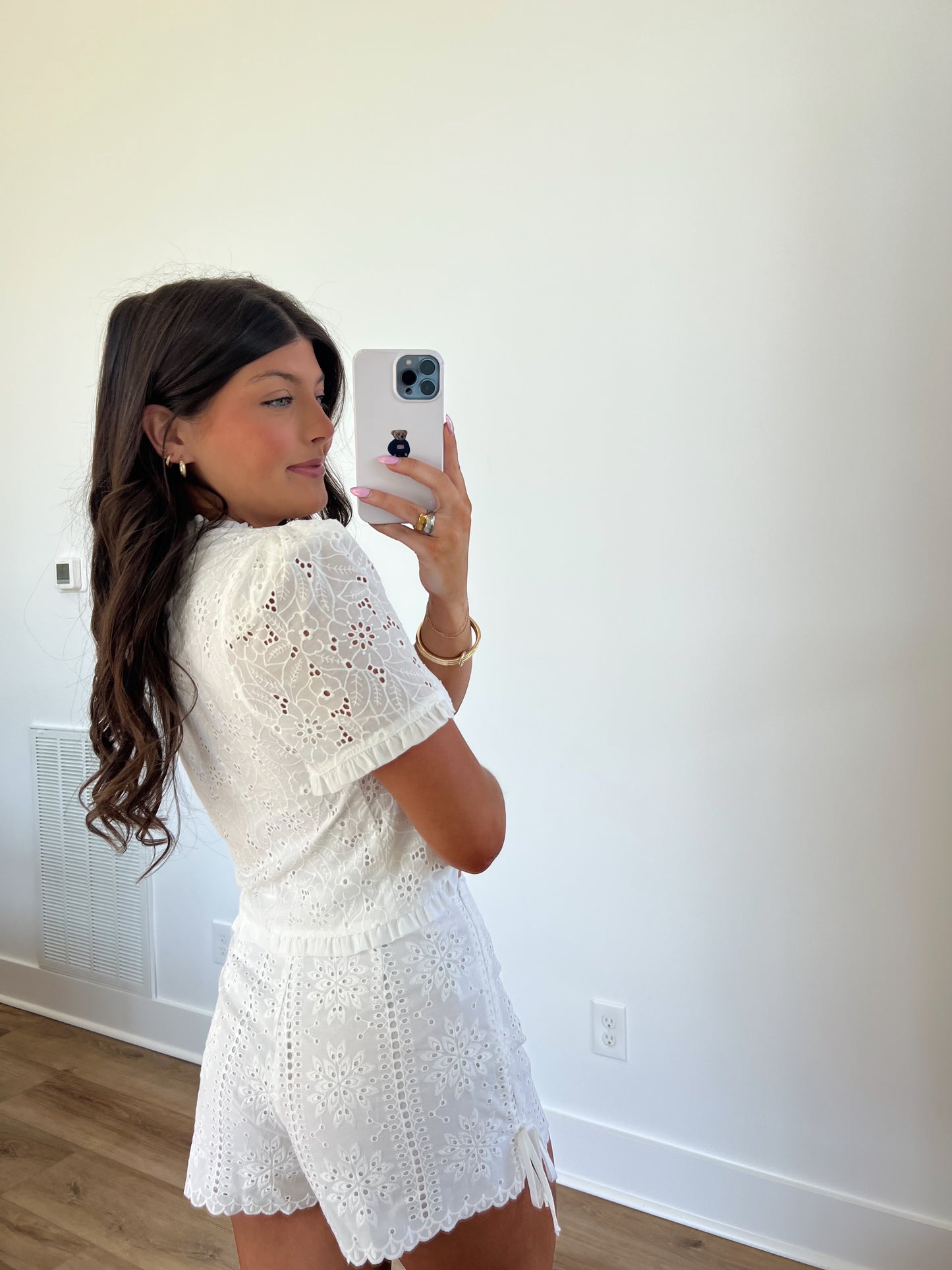Summer Eyelet Shorts Set