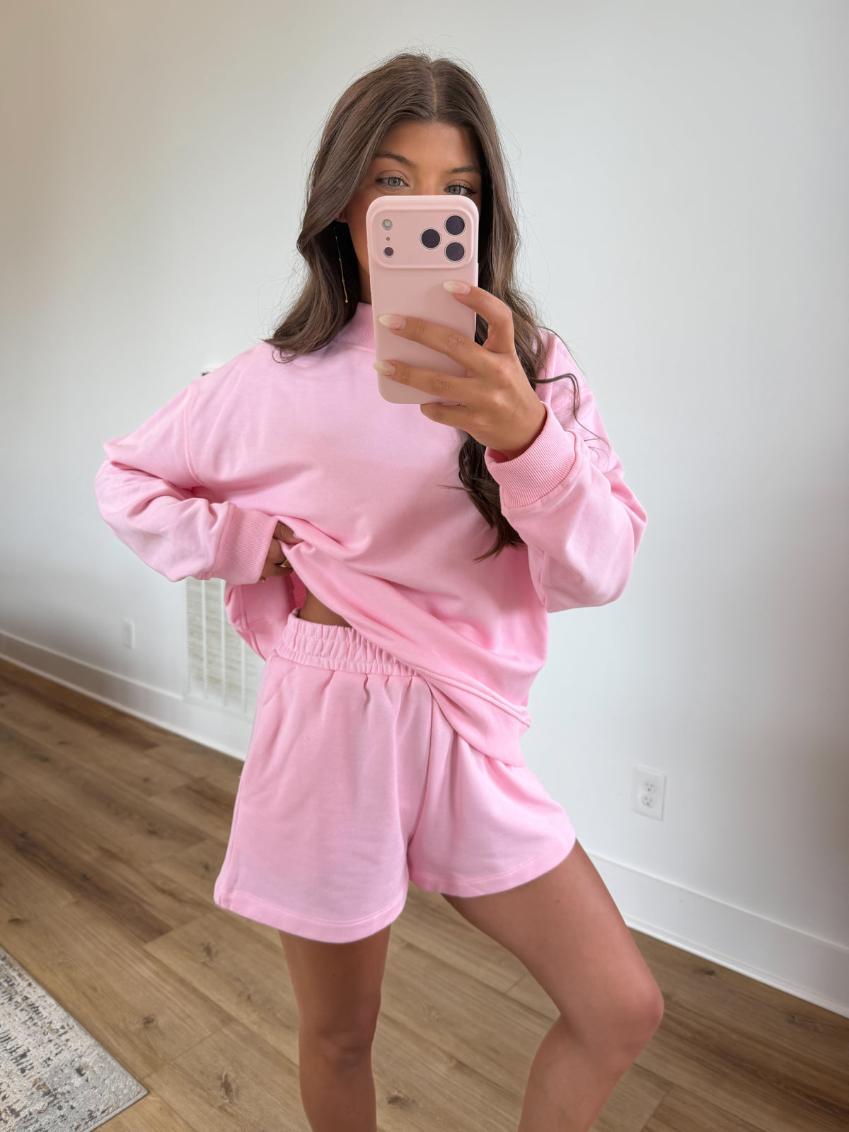 Pink Pumpkin Mockneck Set
