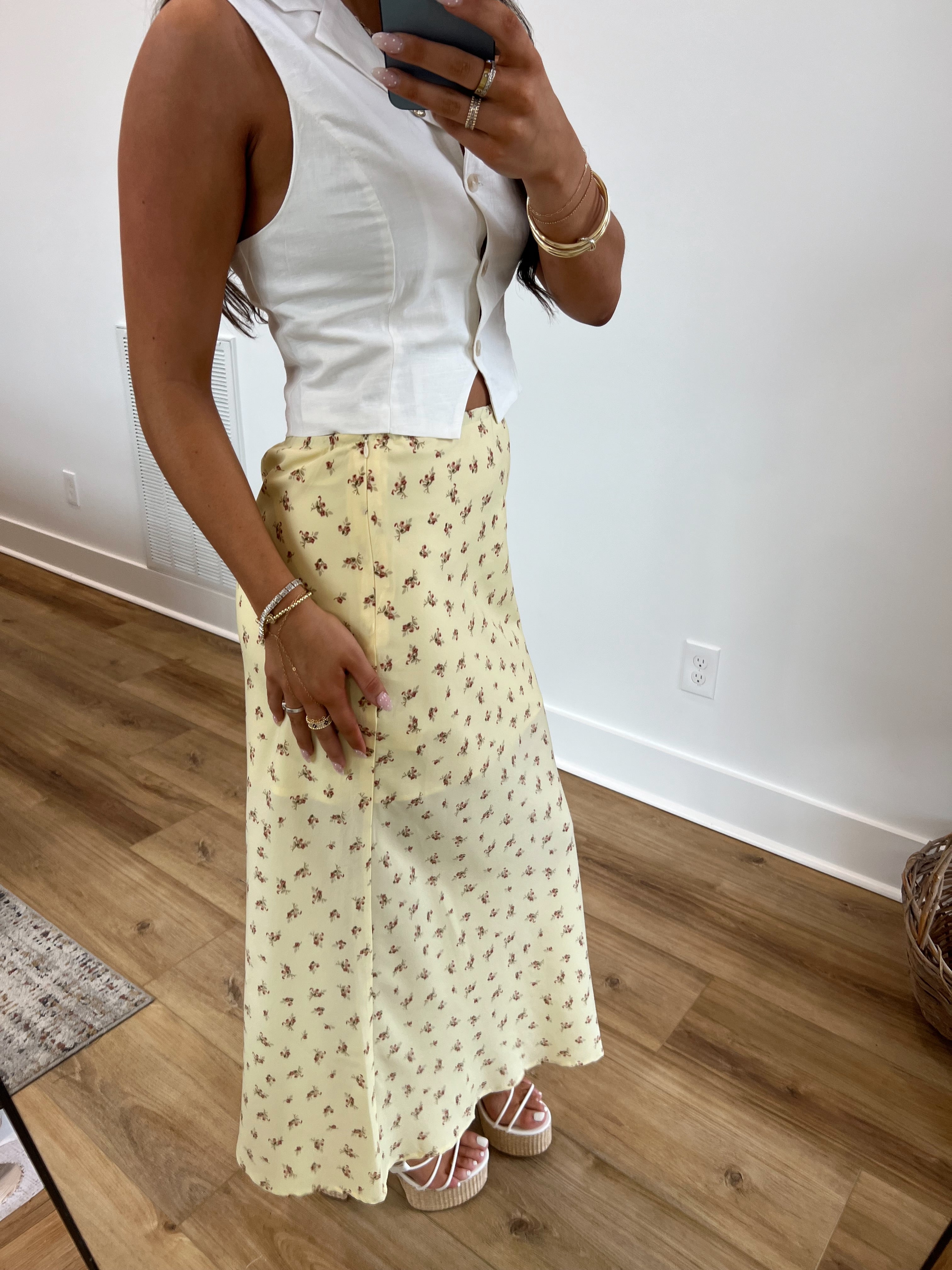 Sunshine Floral Maxi Skirt