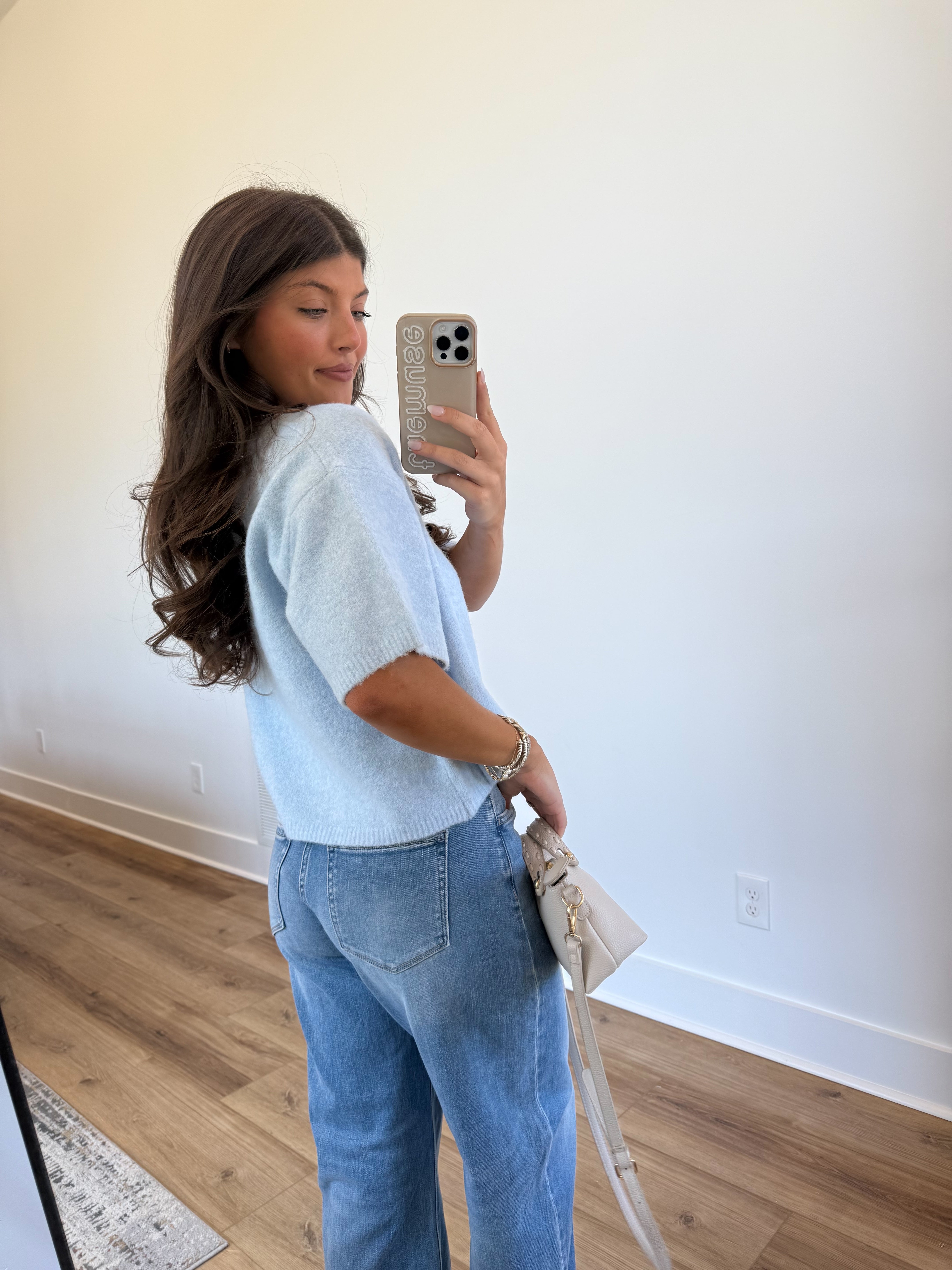 Baby Blue Sweater Cape