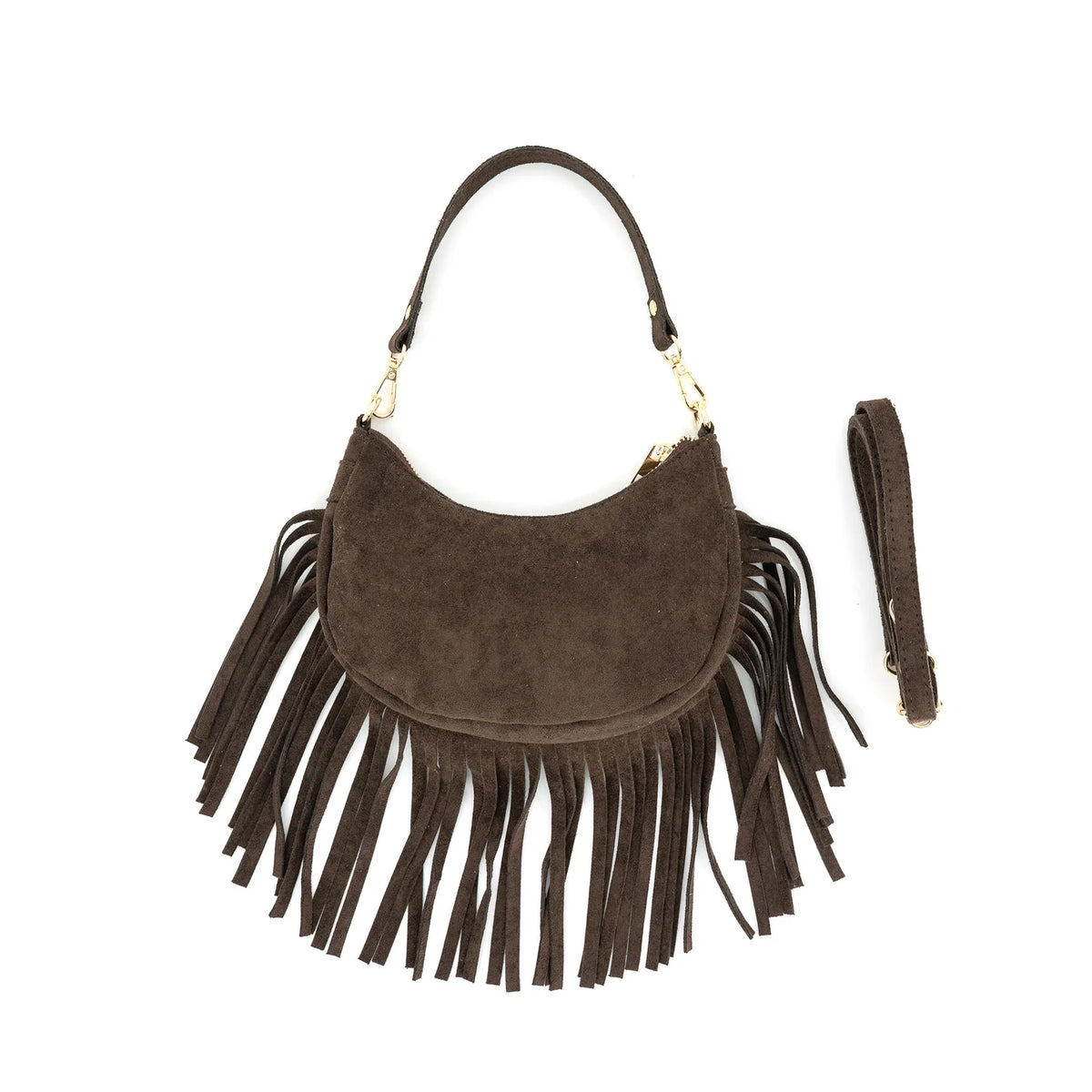 Dakota Fringe Bag (Chocolate)