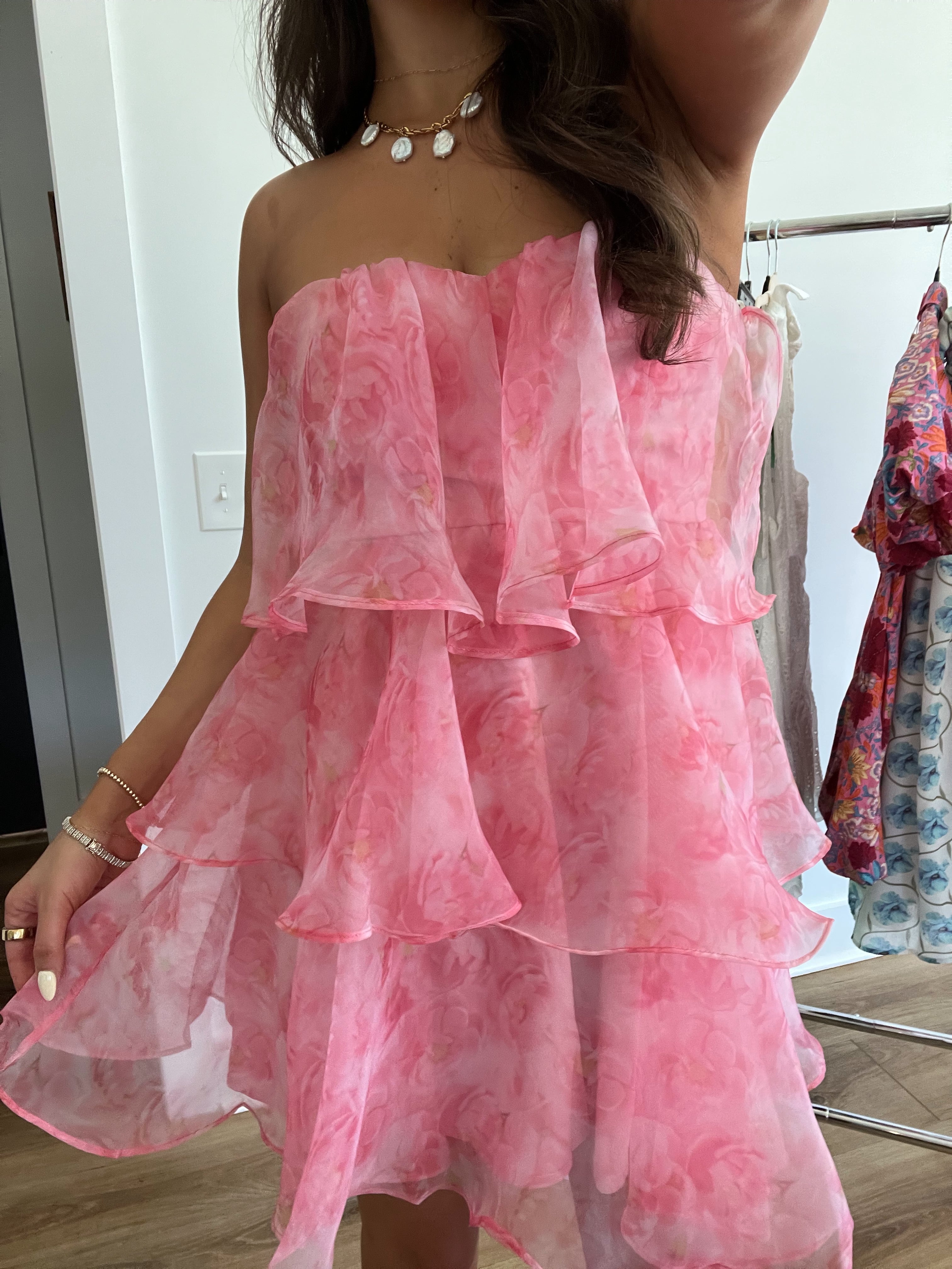 Noel Ruffle Mini Dress