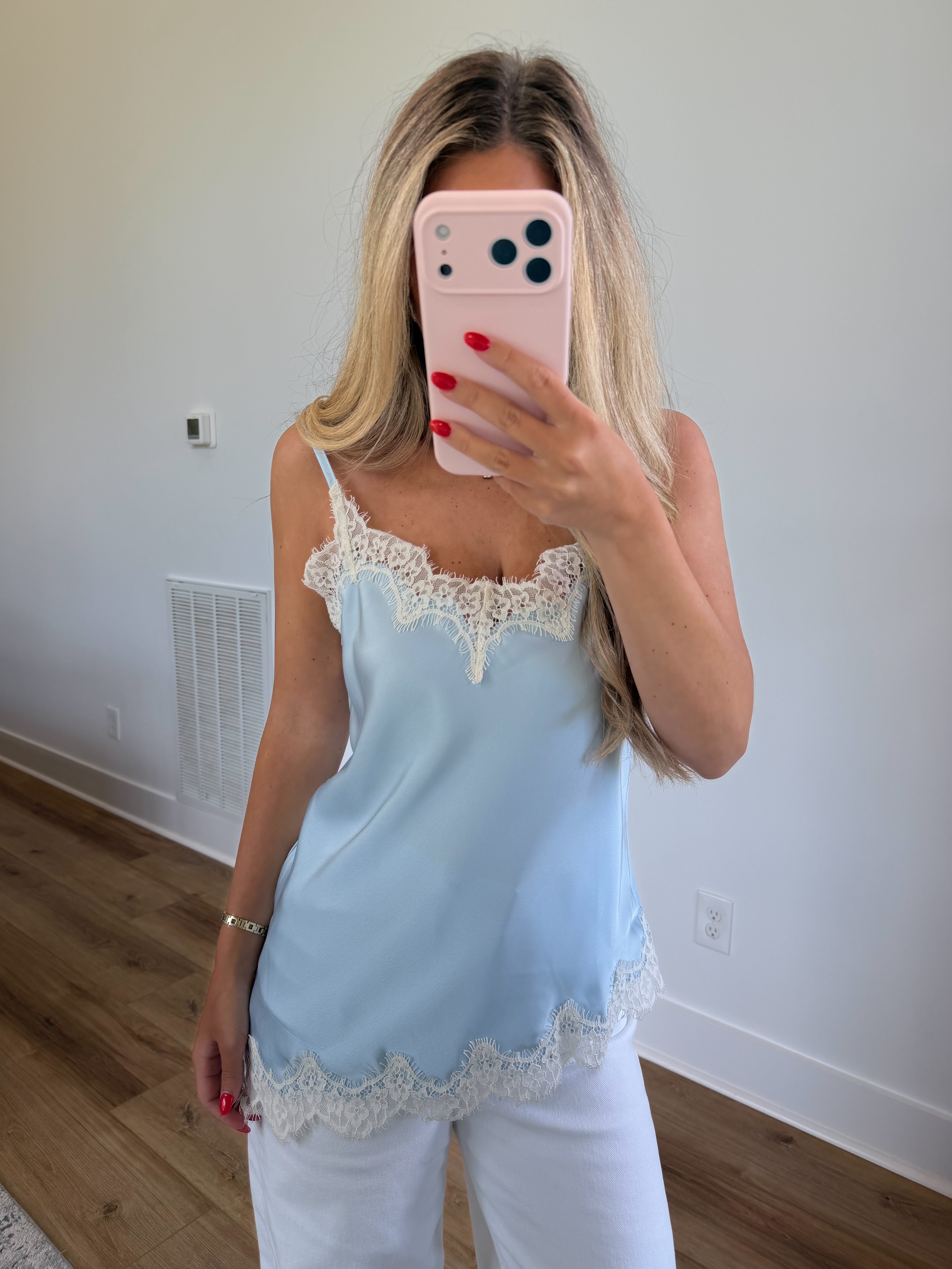 Baby Blue Lace Tank