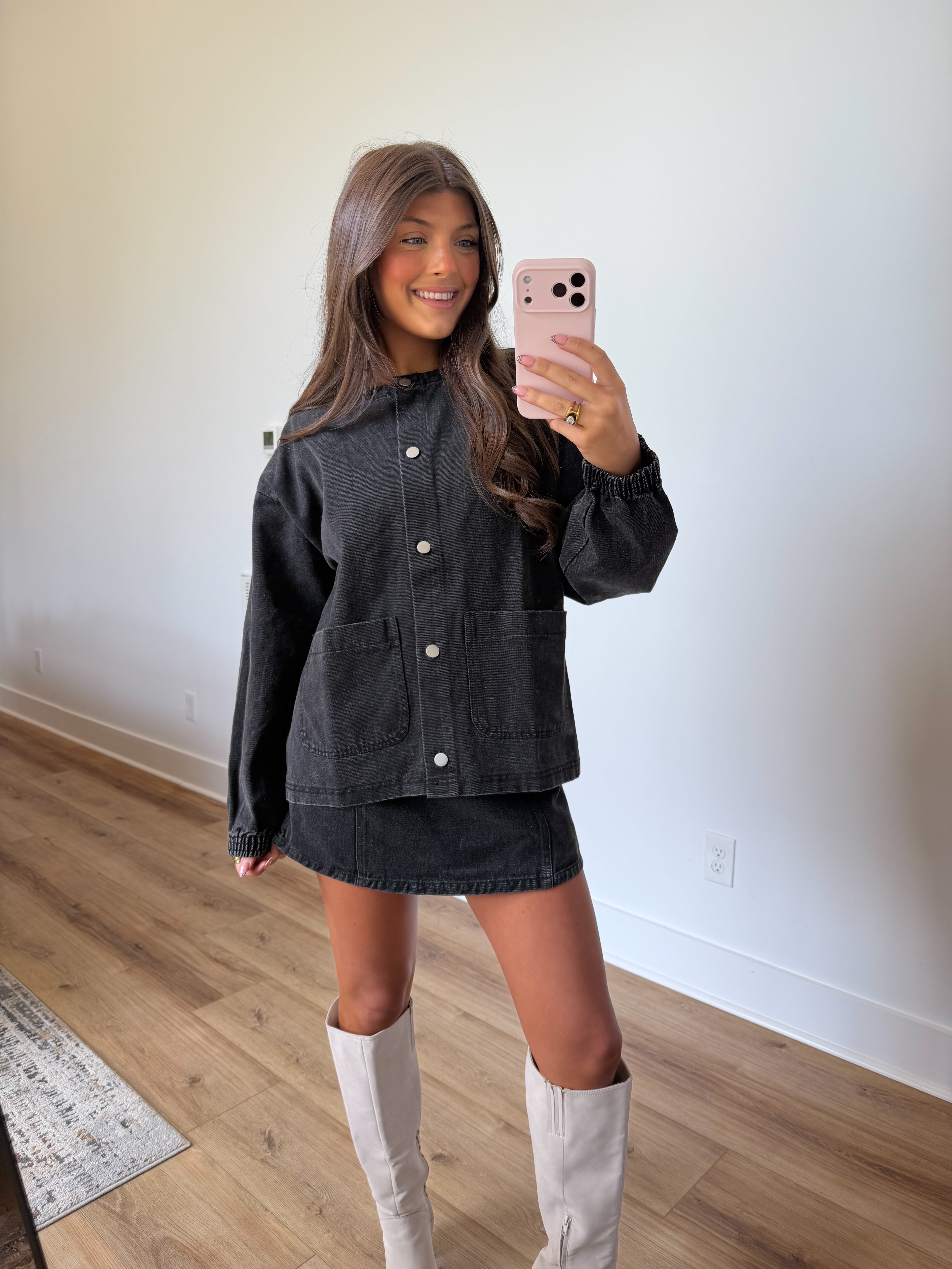 The Penny Denim Set (Washed Black)