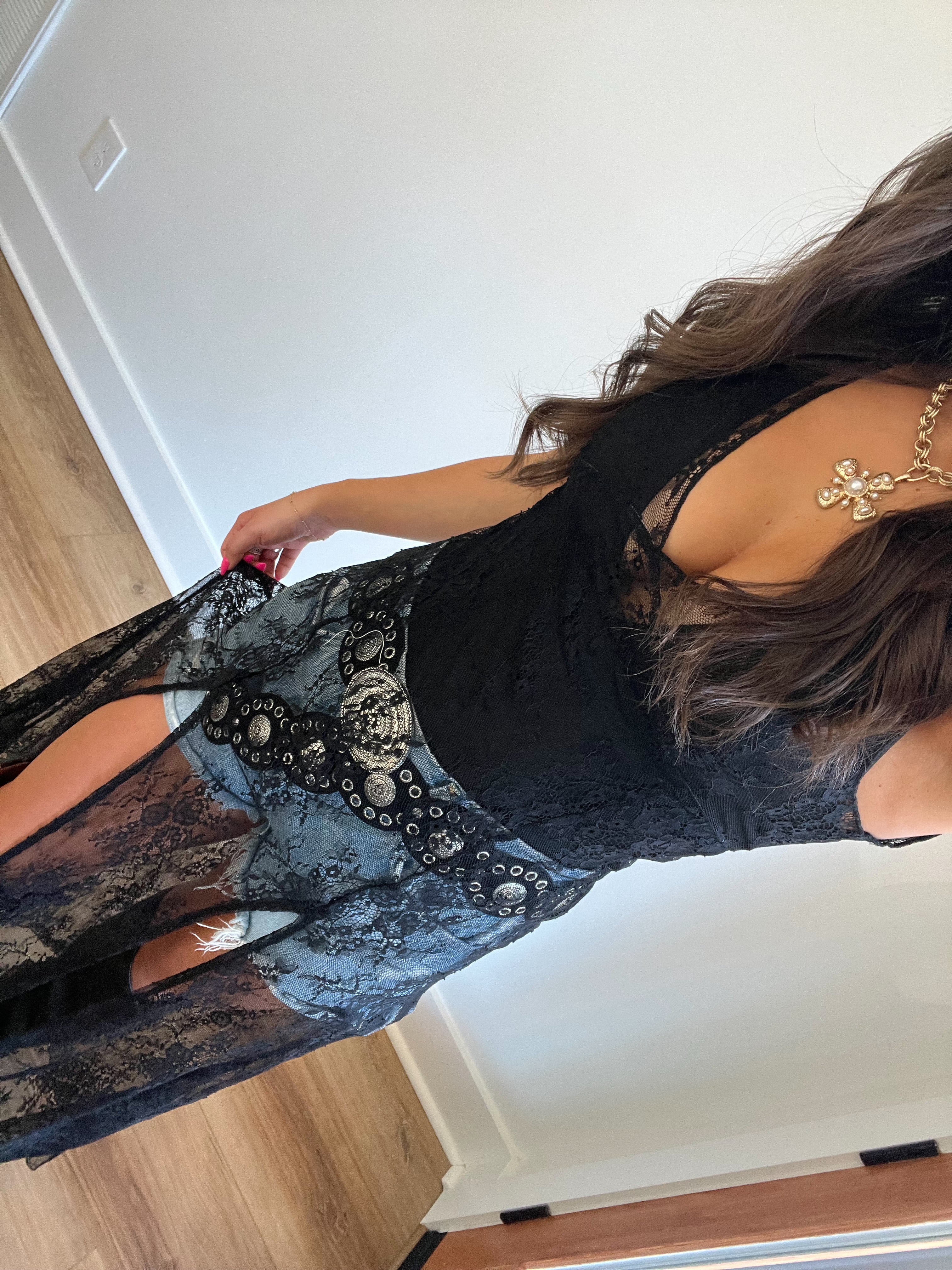 Sheer Black Lace Top (Restock)