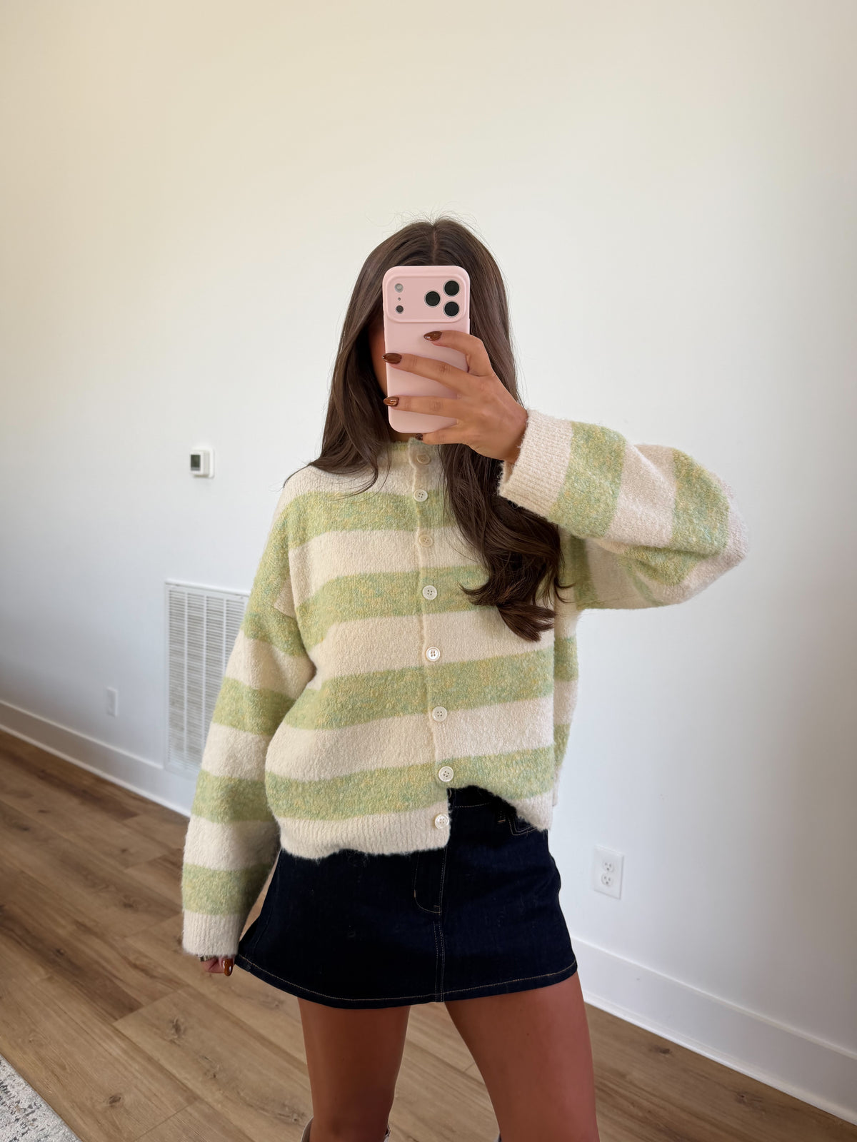 Pistachio Stripe Cardigan