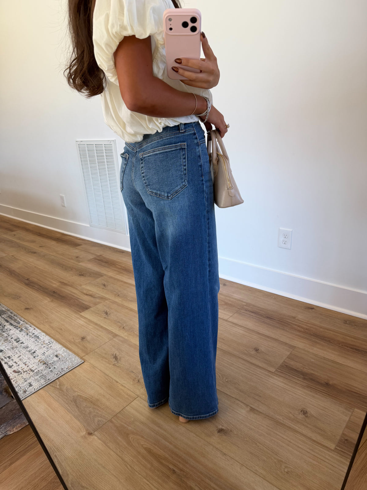 High Rise Wide Leg Jeans (PRE-ORDER (1-2 weeks)/ Restock)