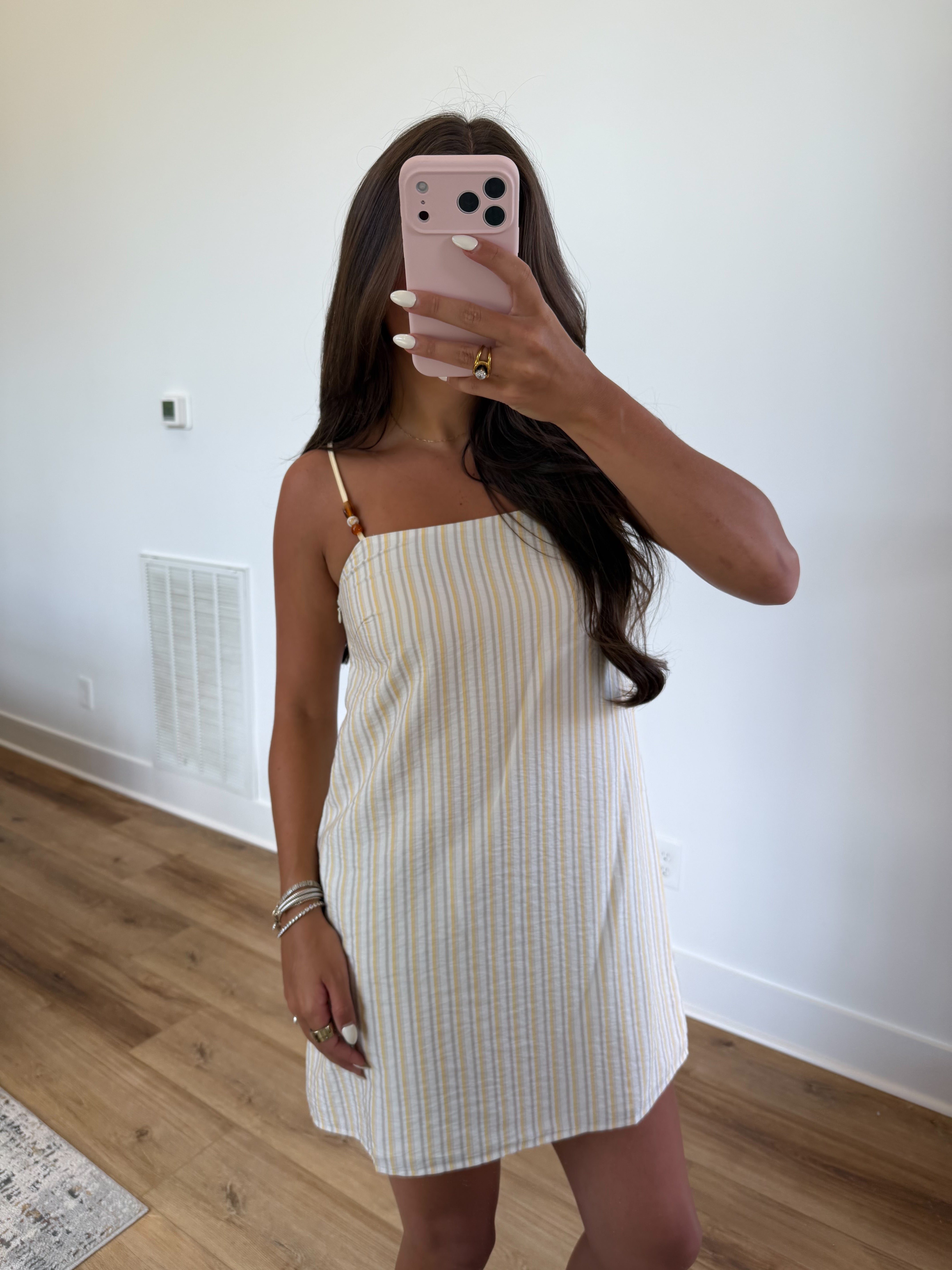 Lemon Lines Mini Dress
