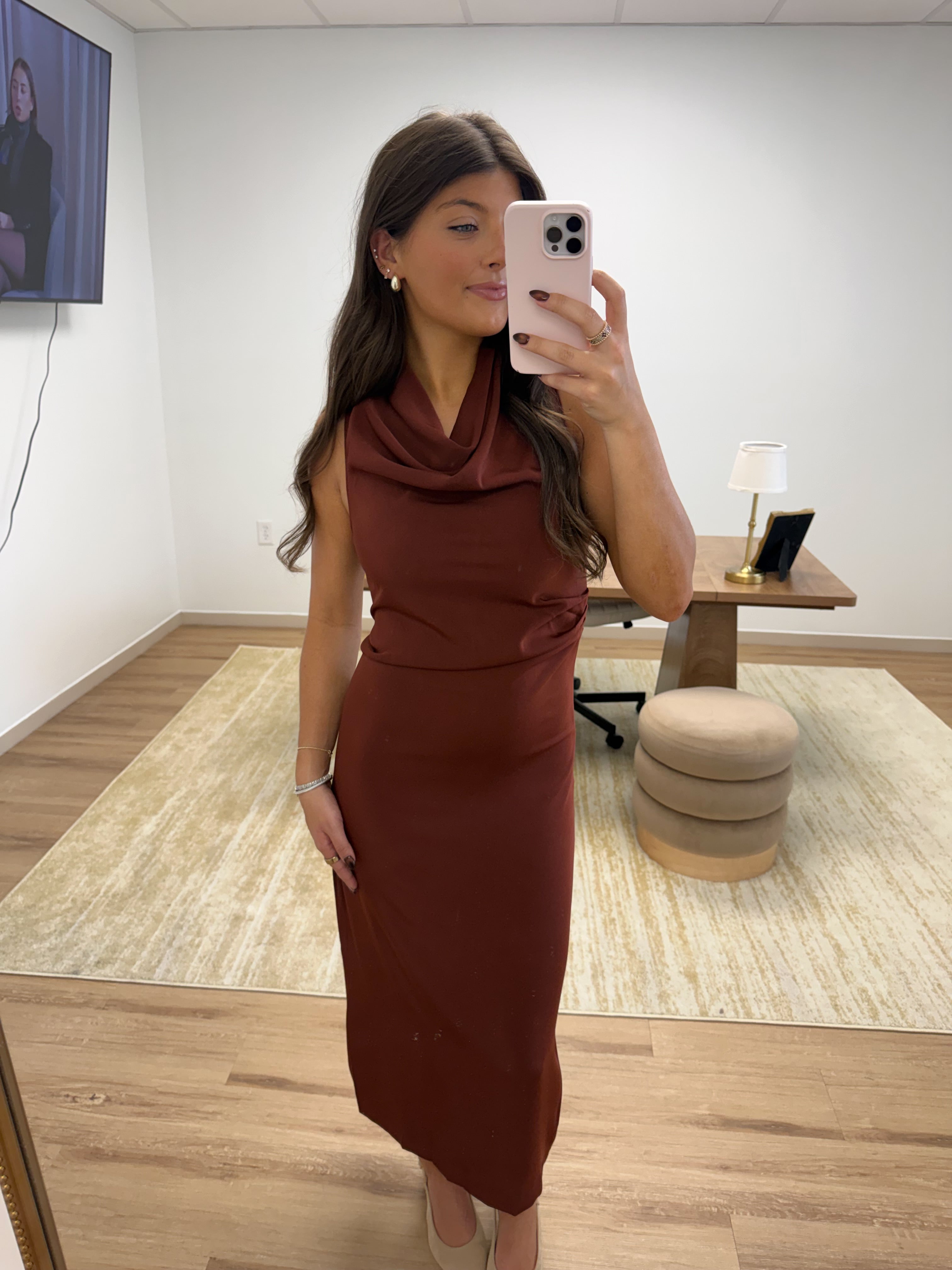 The Amara Dress (Pumpkin Spice)