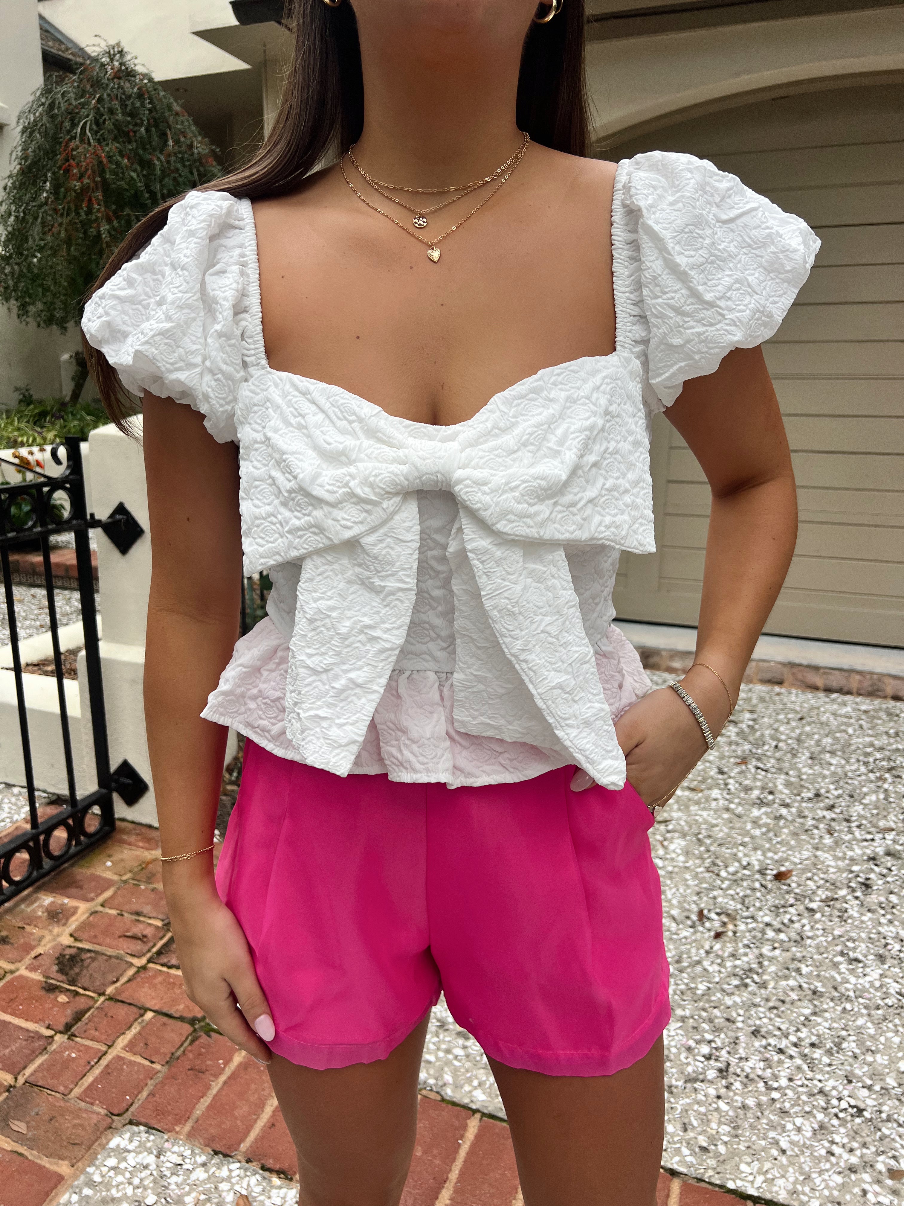 Pink High Waisted Shorts