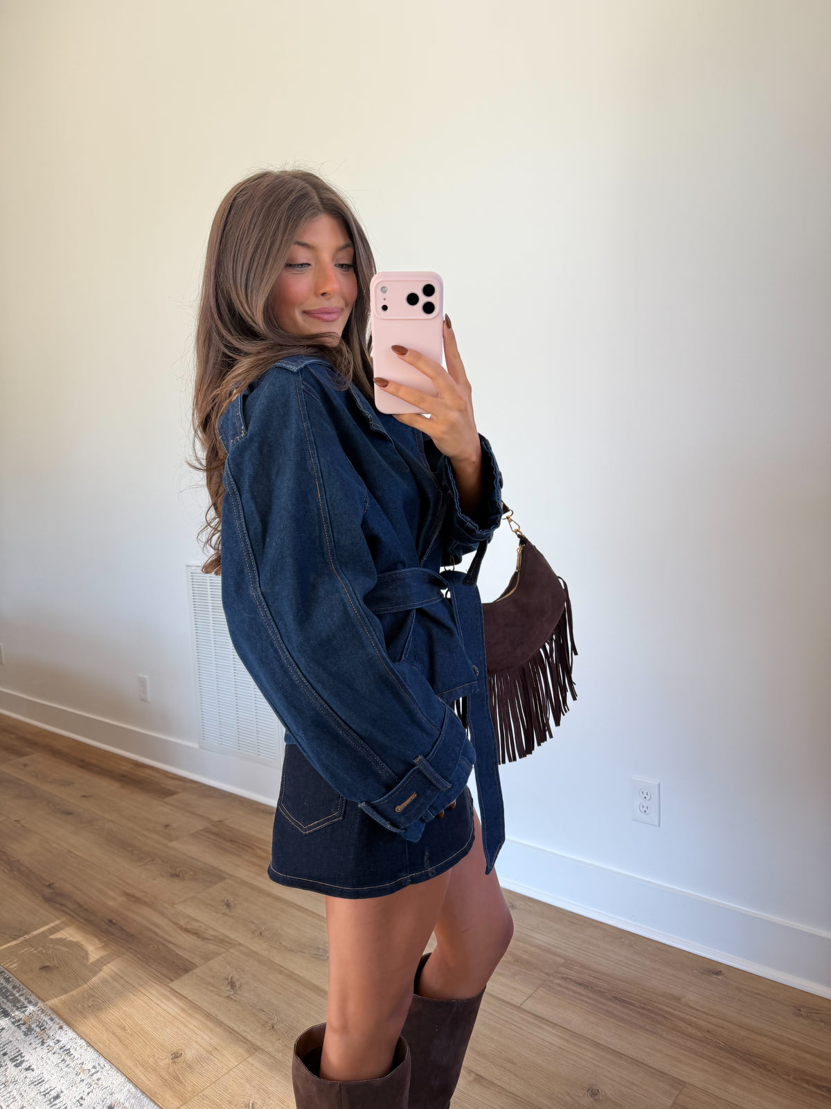 Dark Denim Trench Coat (PRE-ORDER (1-2 weeks)/ Restock)
