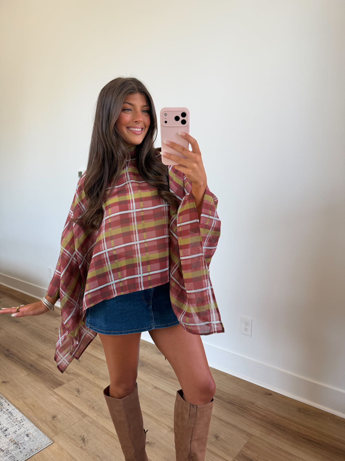 Cider Season Plaid Top