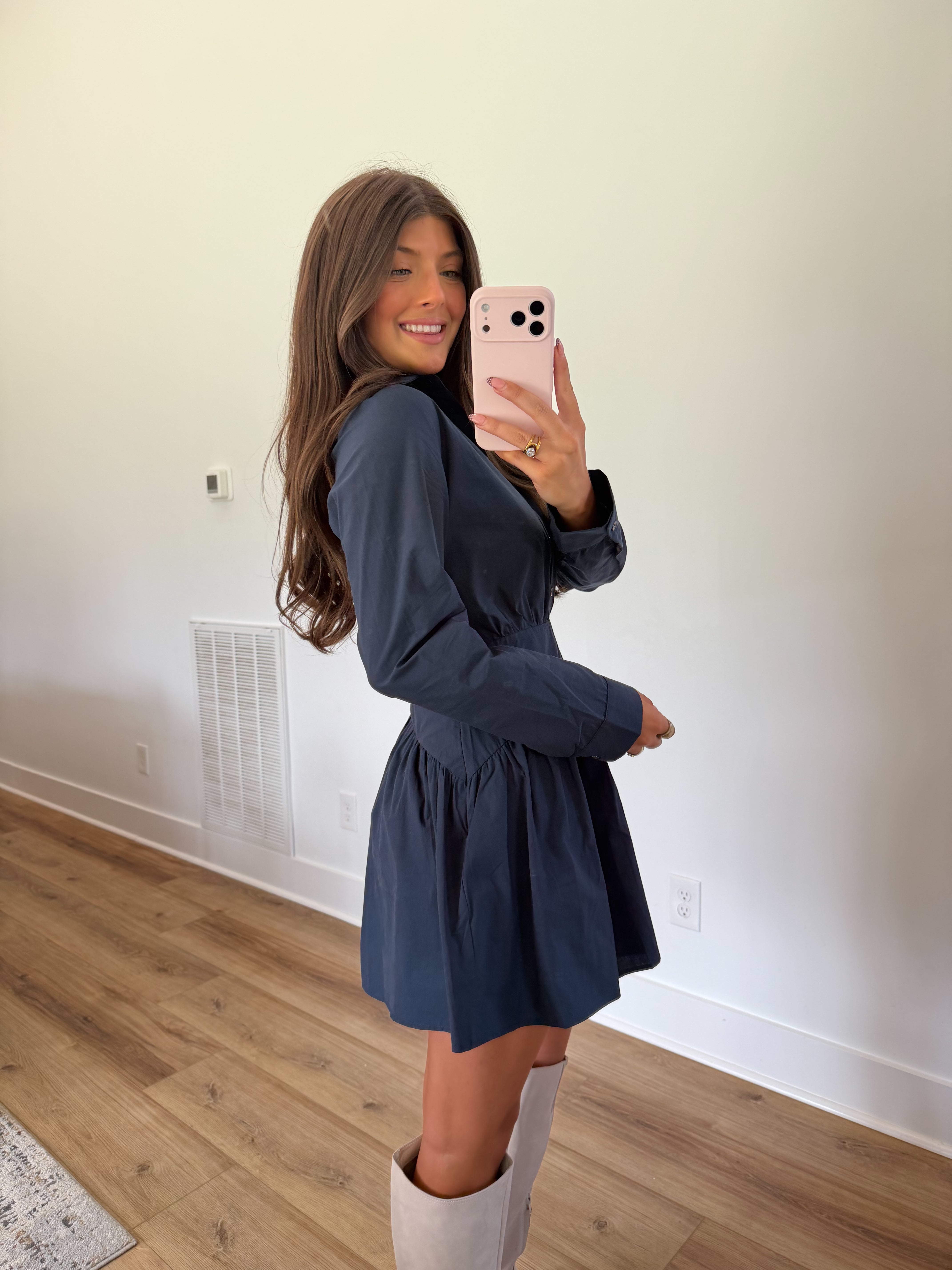 Apple Orchard Drop Waist Mini Dress