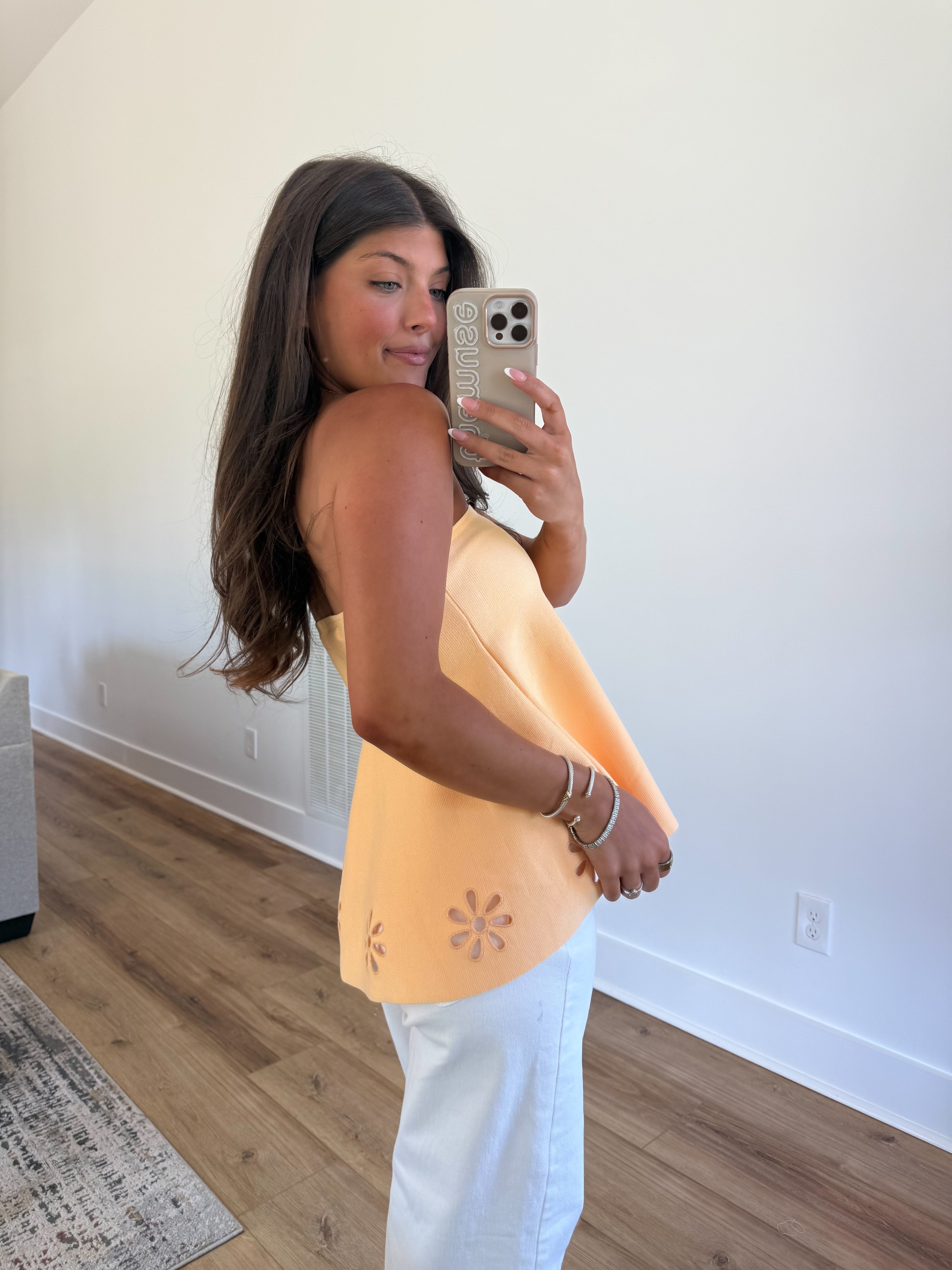 Orange Flowers Tube Top (PRE-ORDER (1-2 weeks)/ Restock)