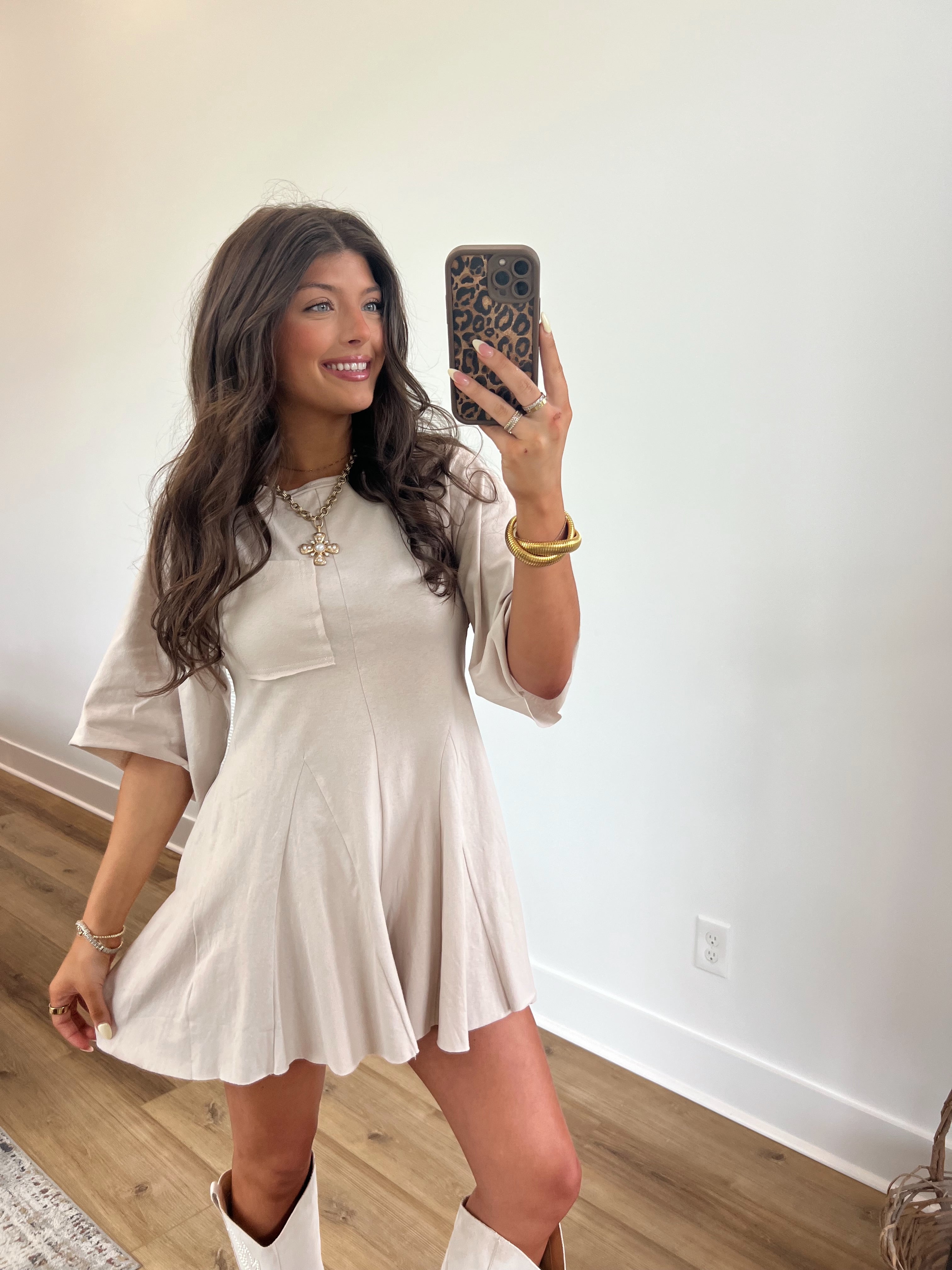 Cinched Waist T-Shirt Romper