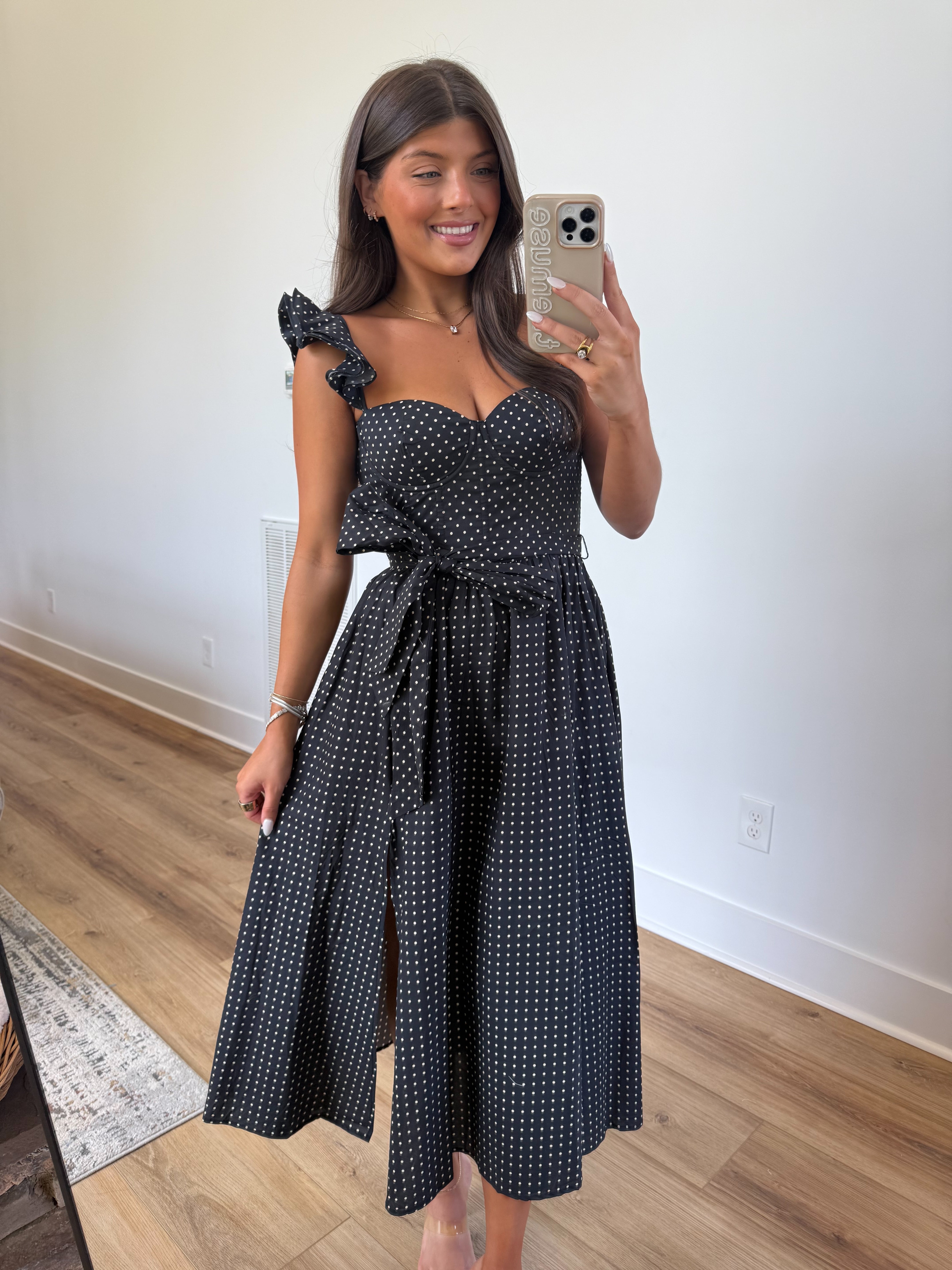 Midnight Charm Midi Dress