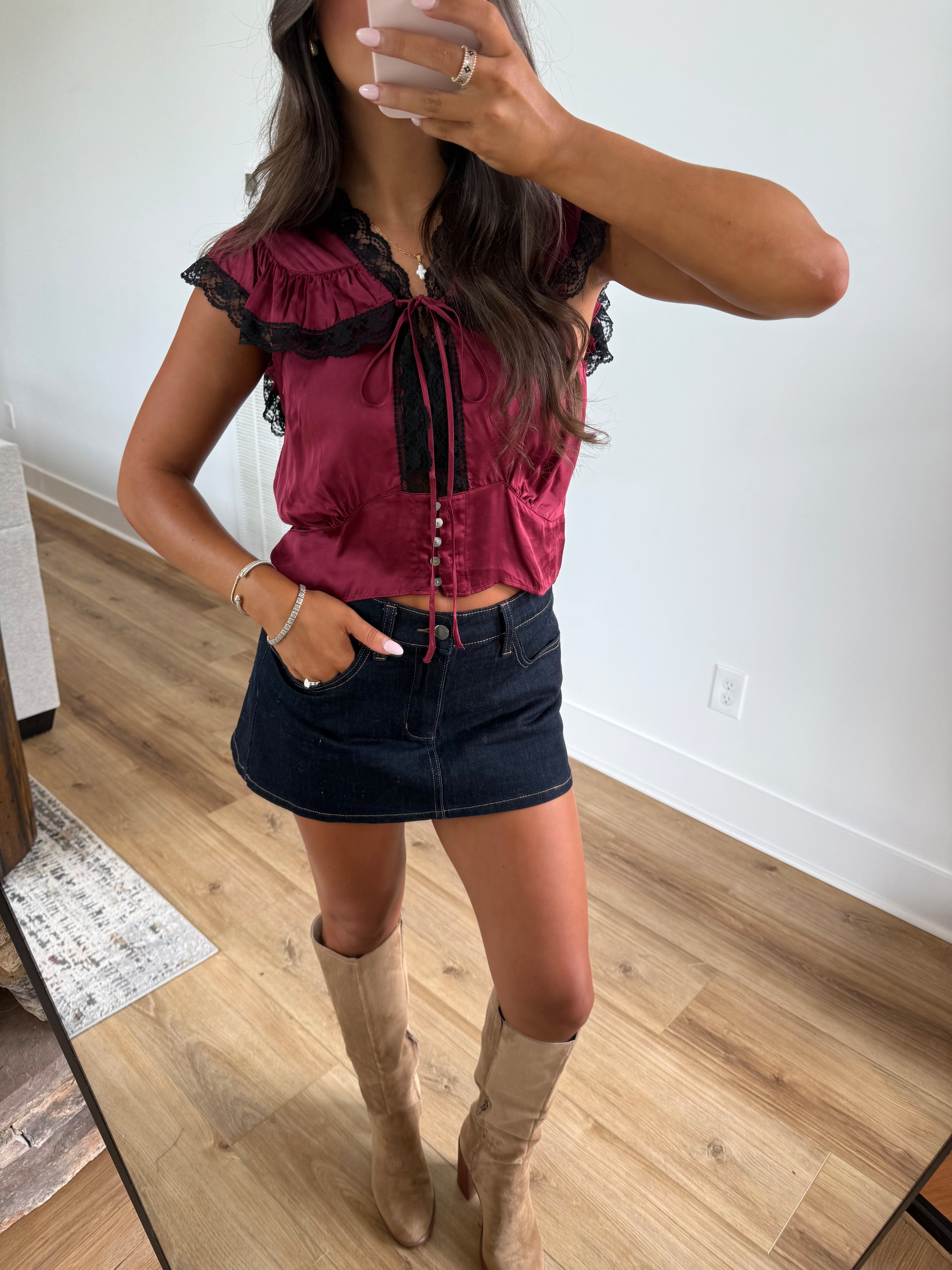 Cabernet Lace Top