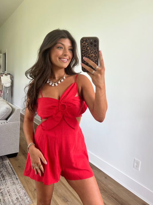 Sunset Siren Romper (Red)