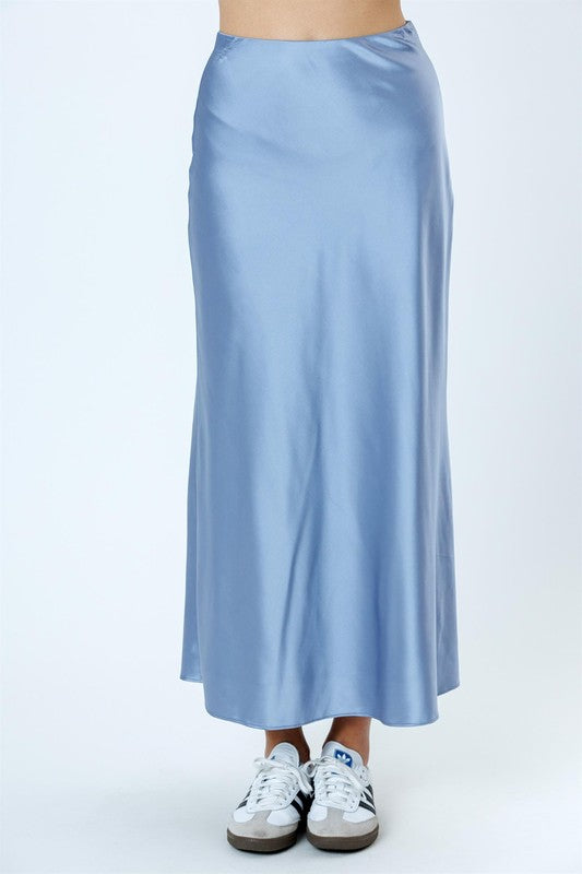 Sky Blue Silk Skirt
