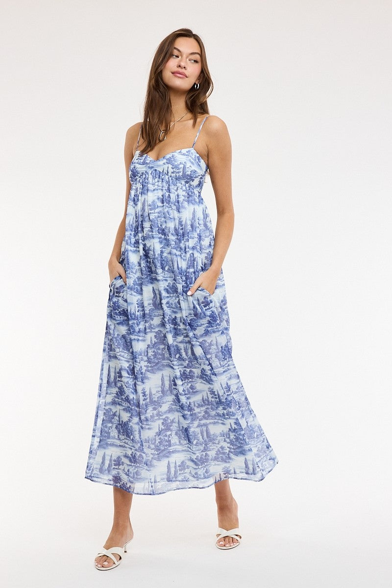 Seabrook Toile Maxi Dress