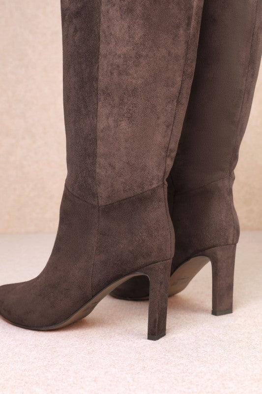 Dark Brown Suede Boots