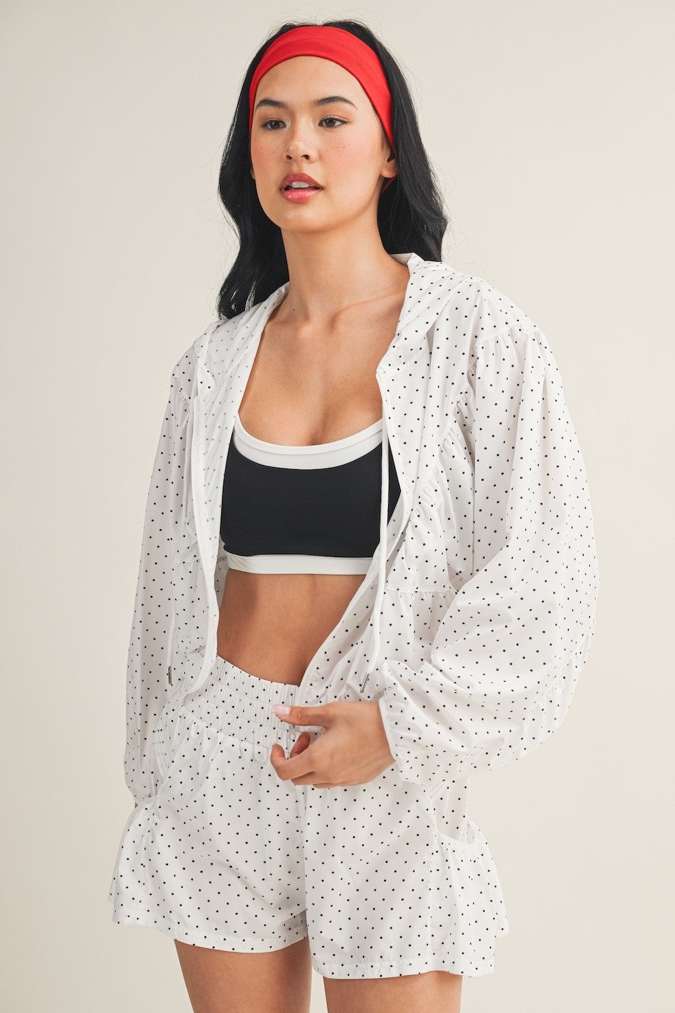 Polka Dot Windbreaker Set