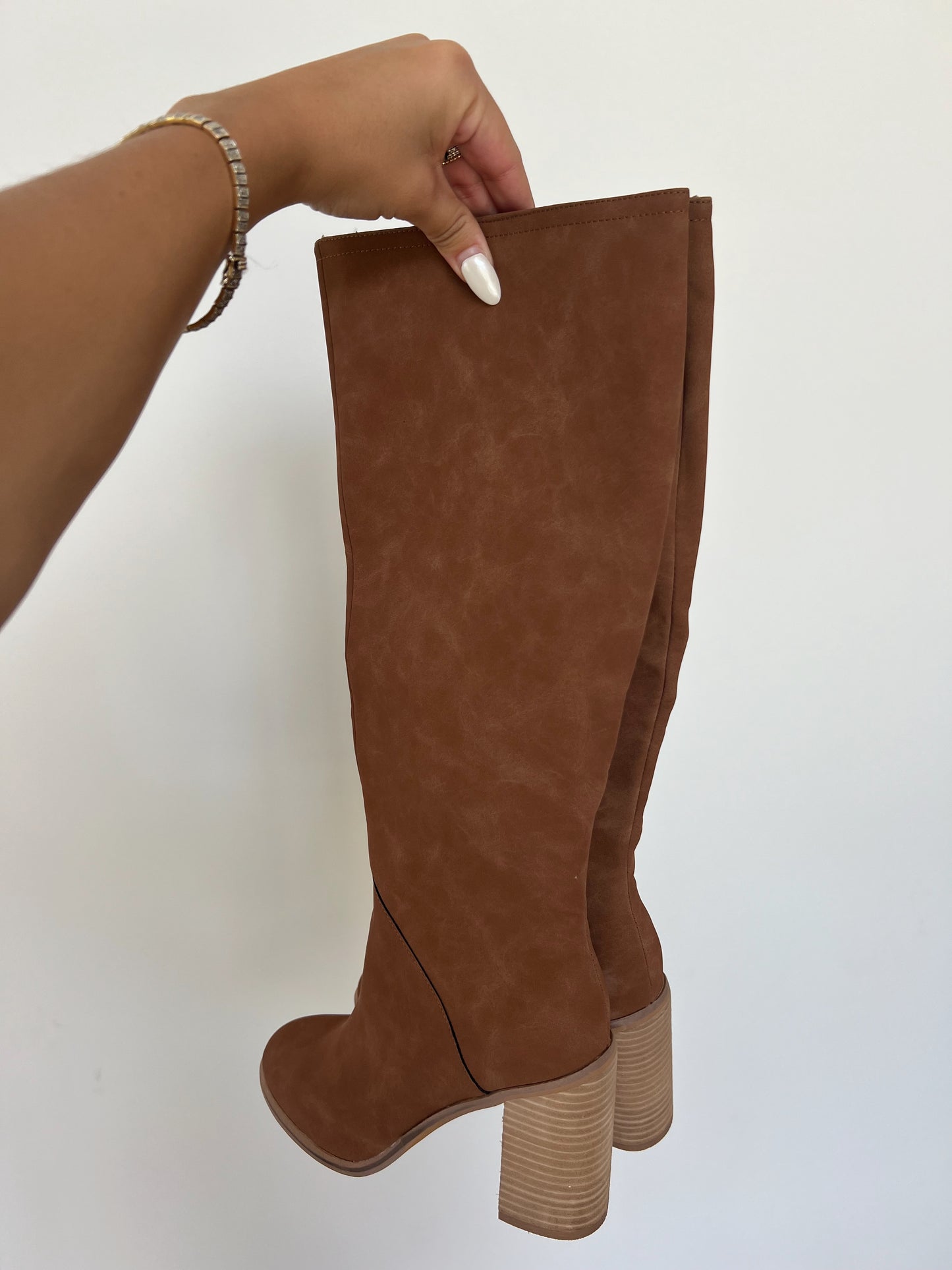 Brown Knee High Boots (Restock)