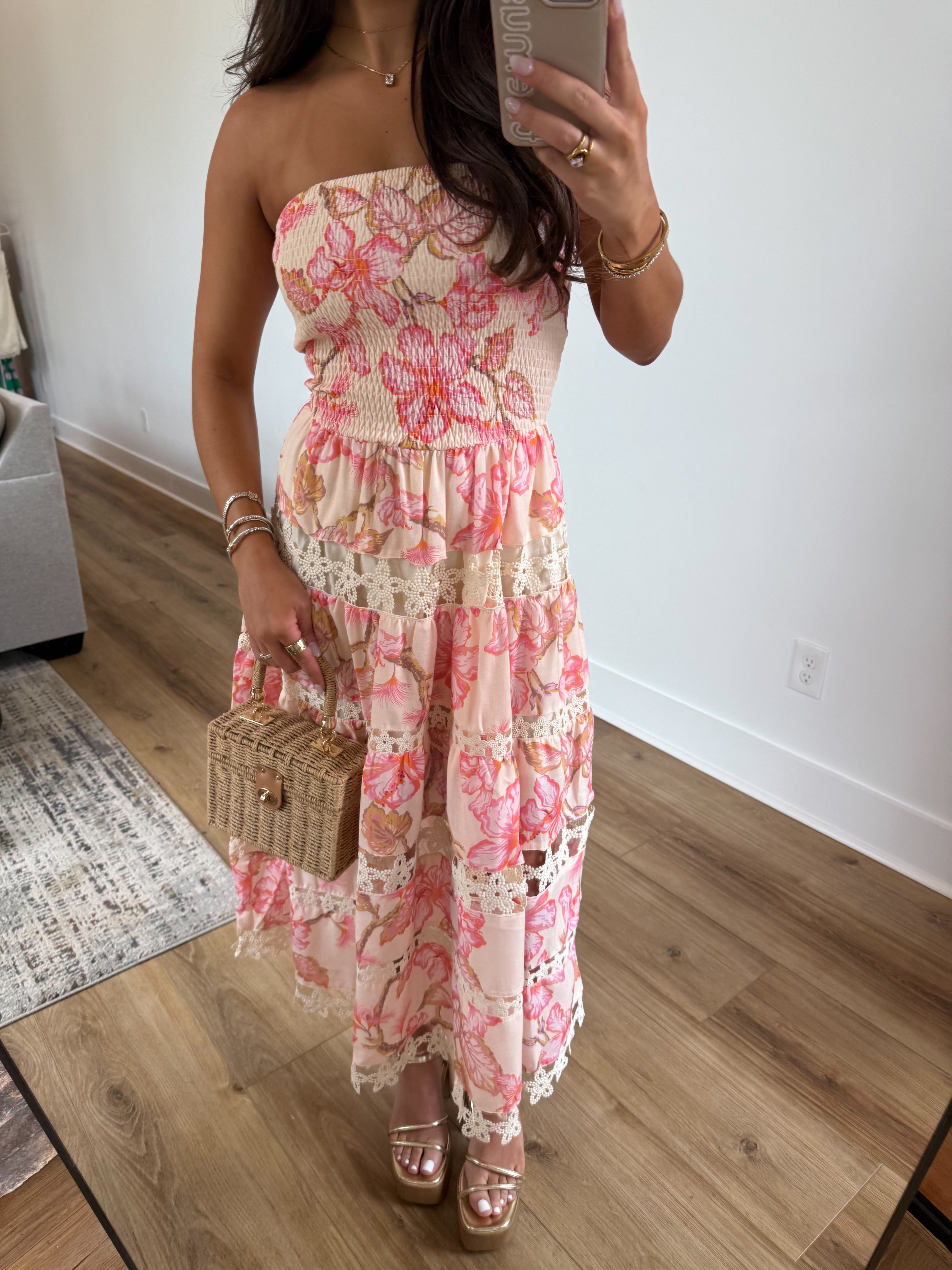 Lace Soirée Dress (Summer Florals)