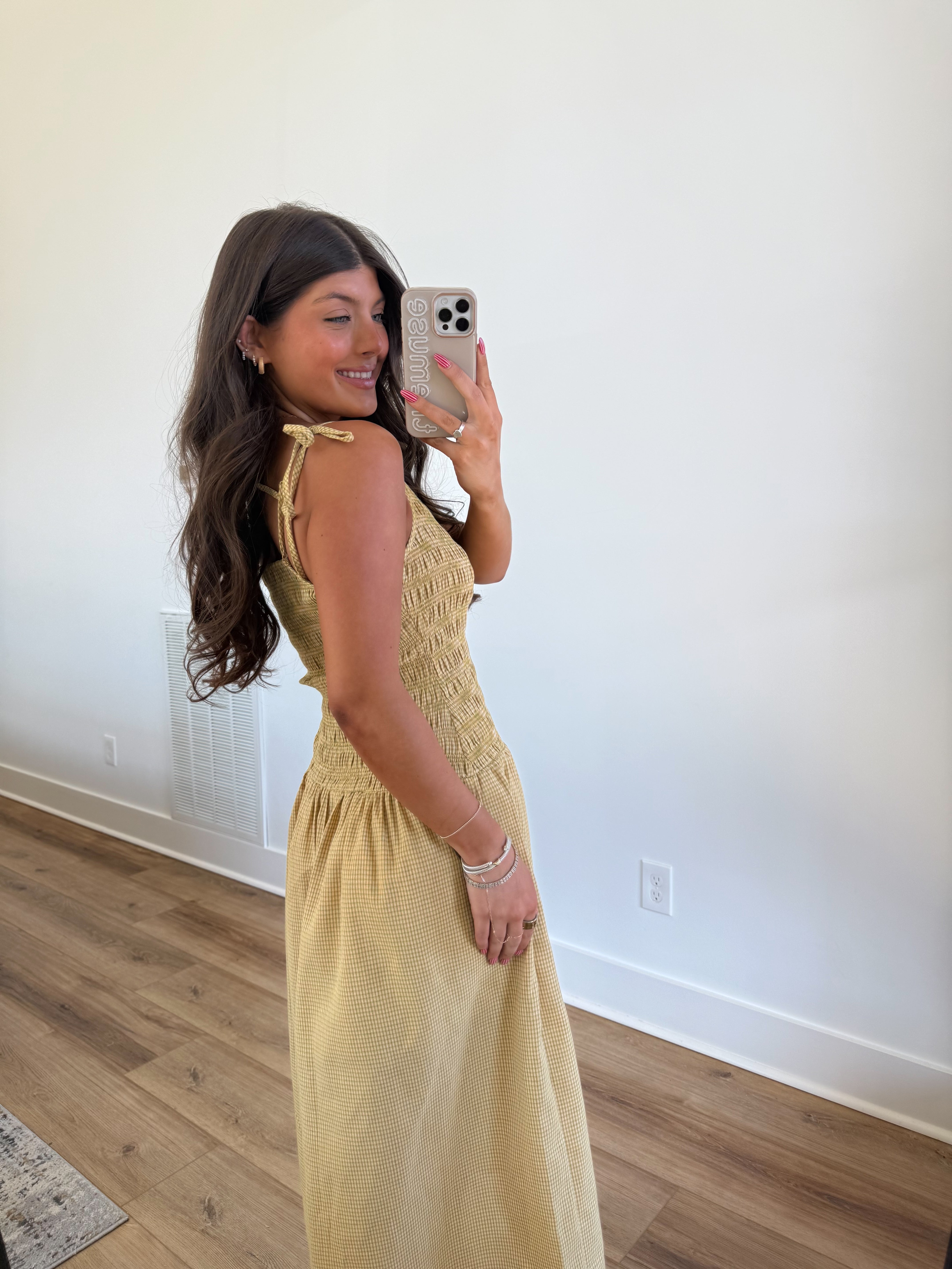 Yellow Smocked Sundress