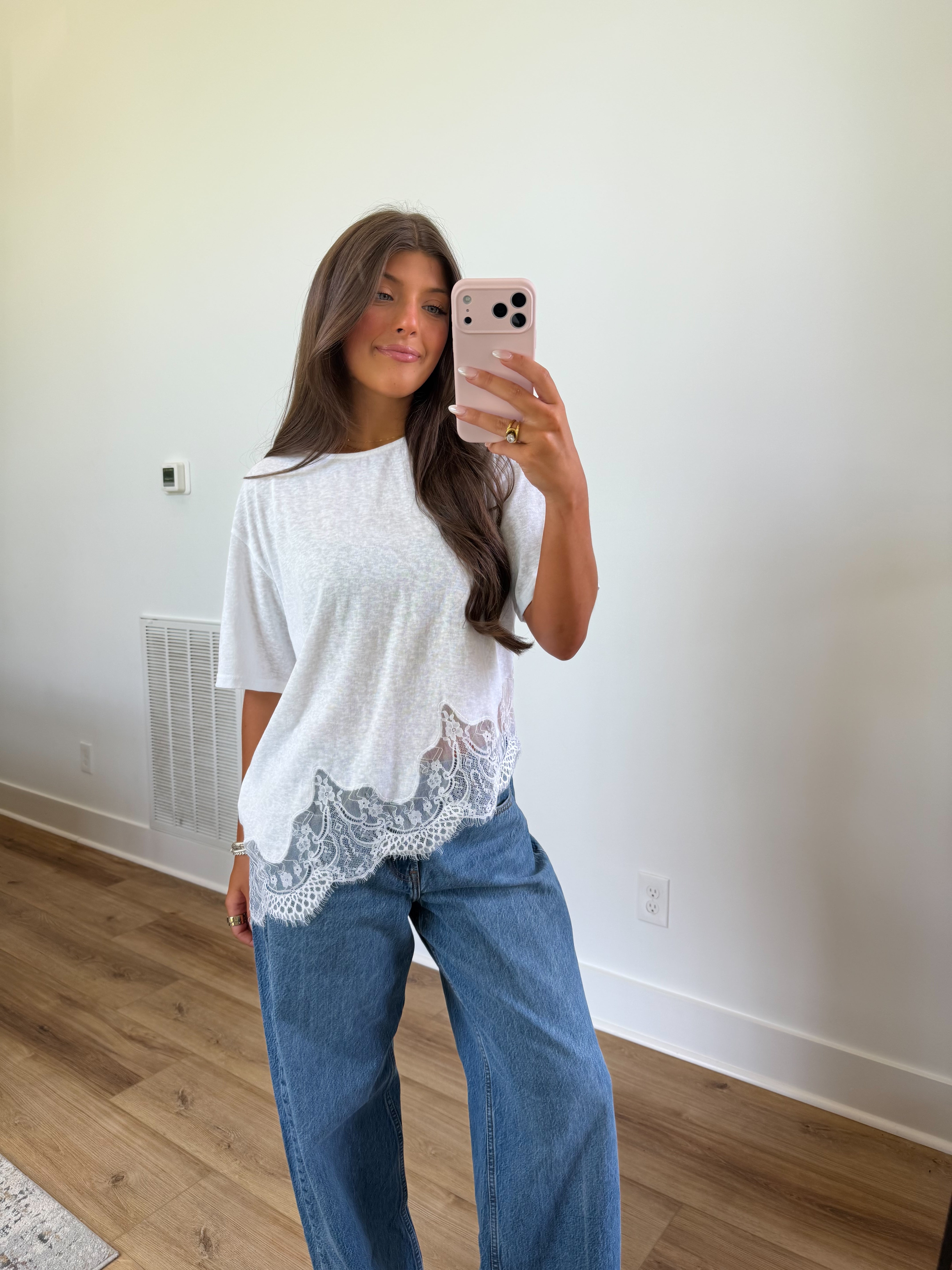 Margot Lace Tee (White)