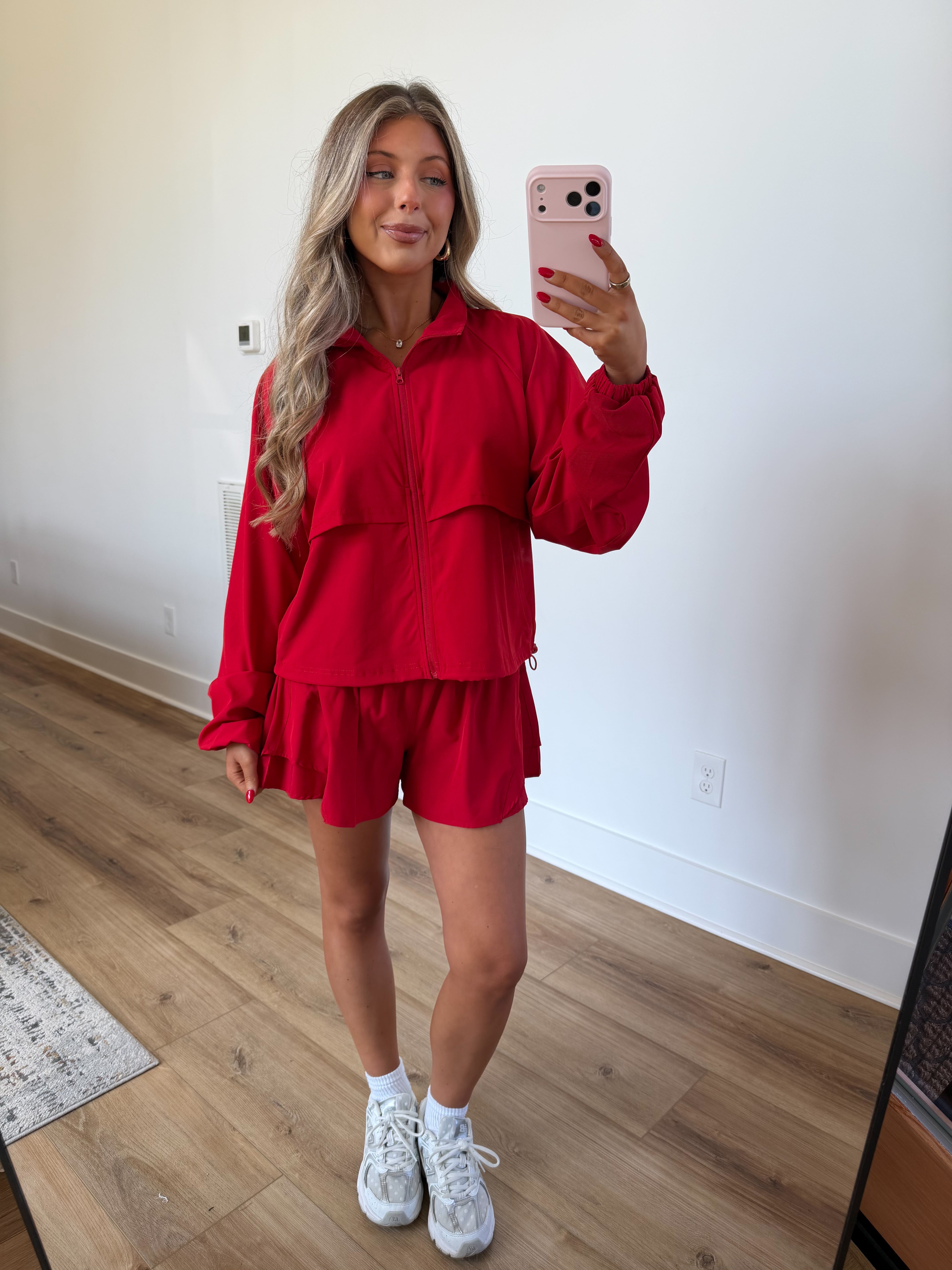 On The Move Windbreaker Set (Red)