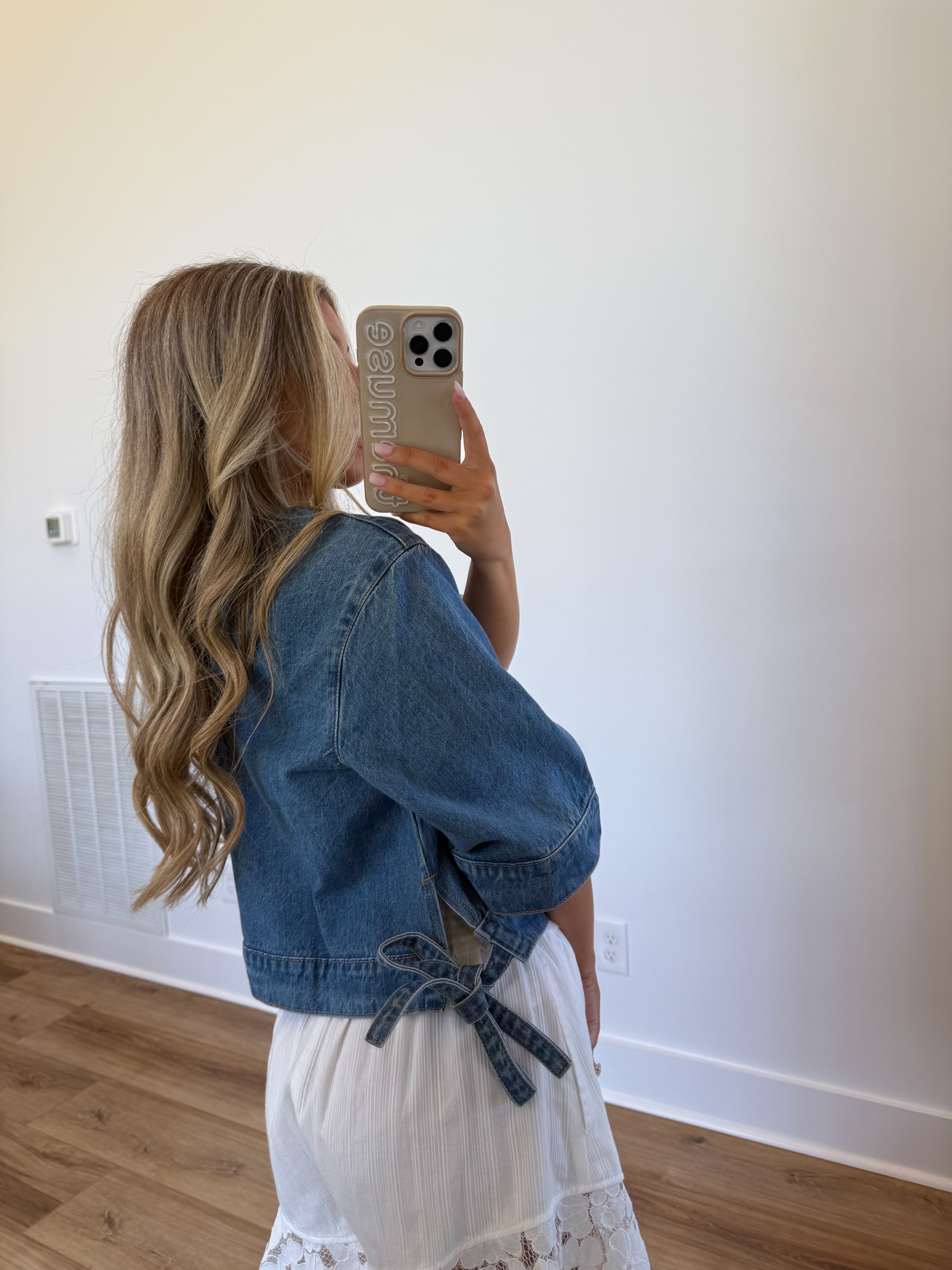 Denim Tie Top