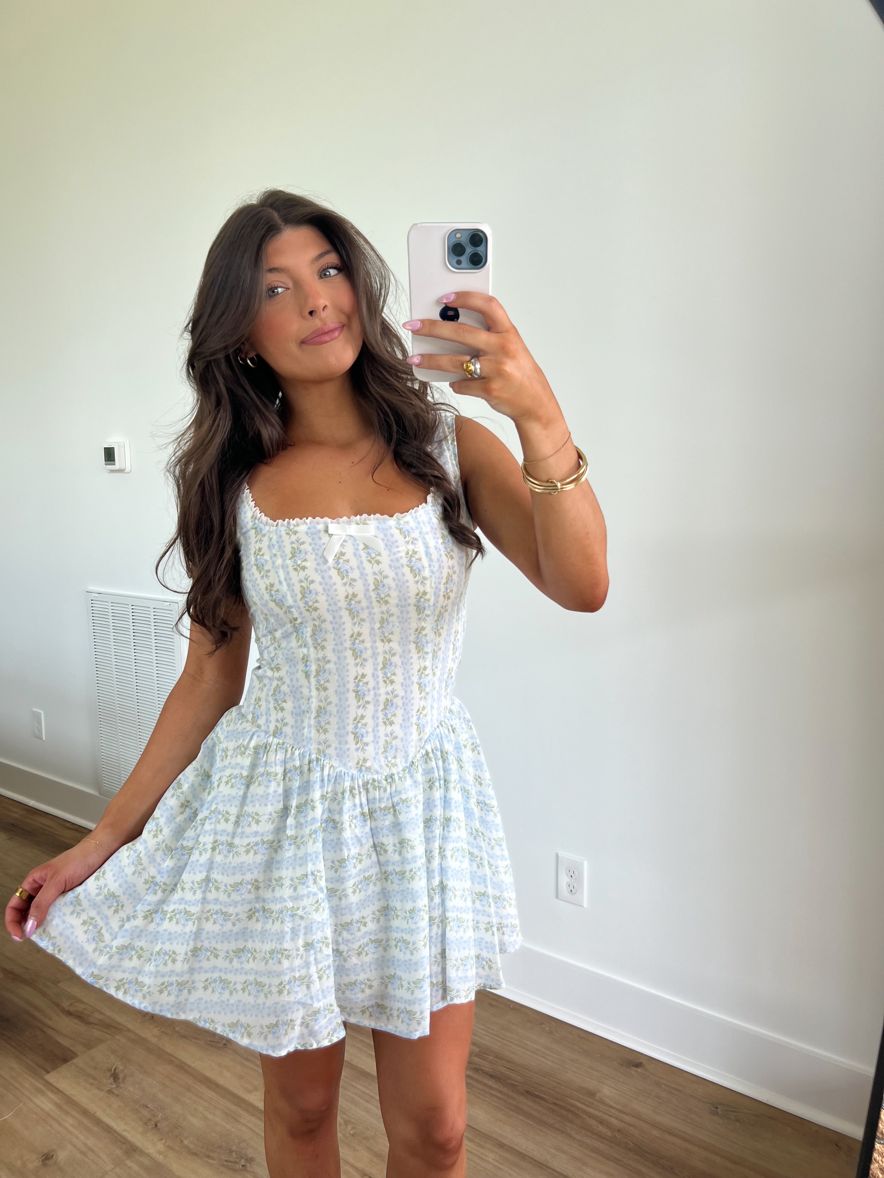 Petal Princess Mini Dress (Blue)