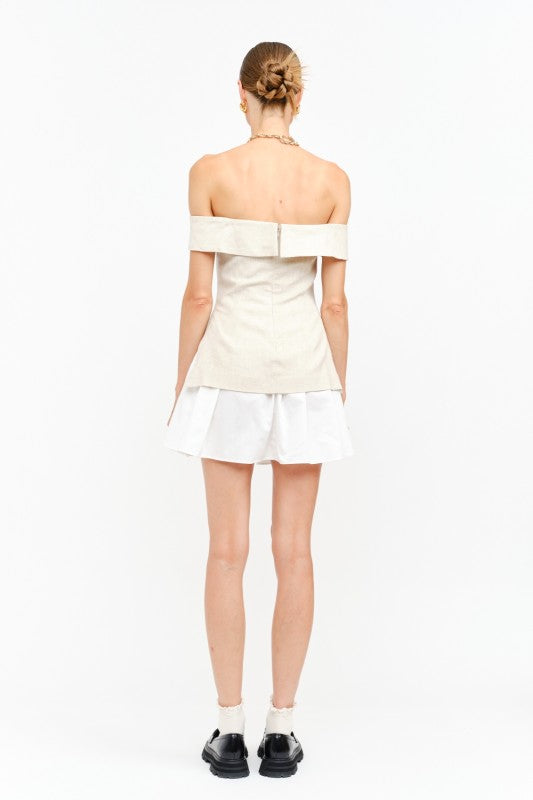 Sandy Linen Mini Dress