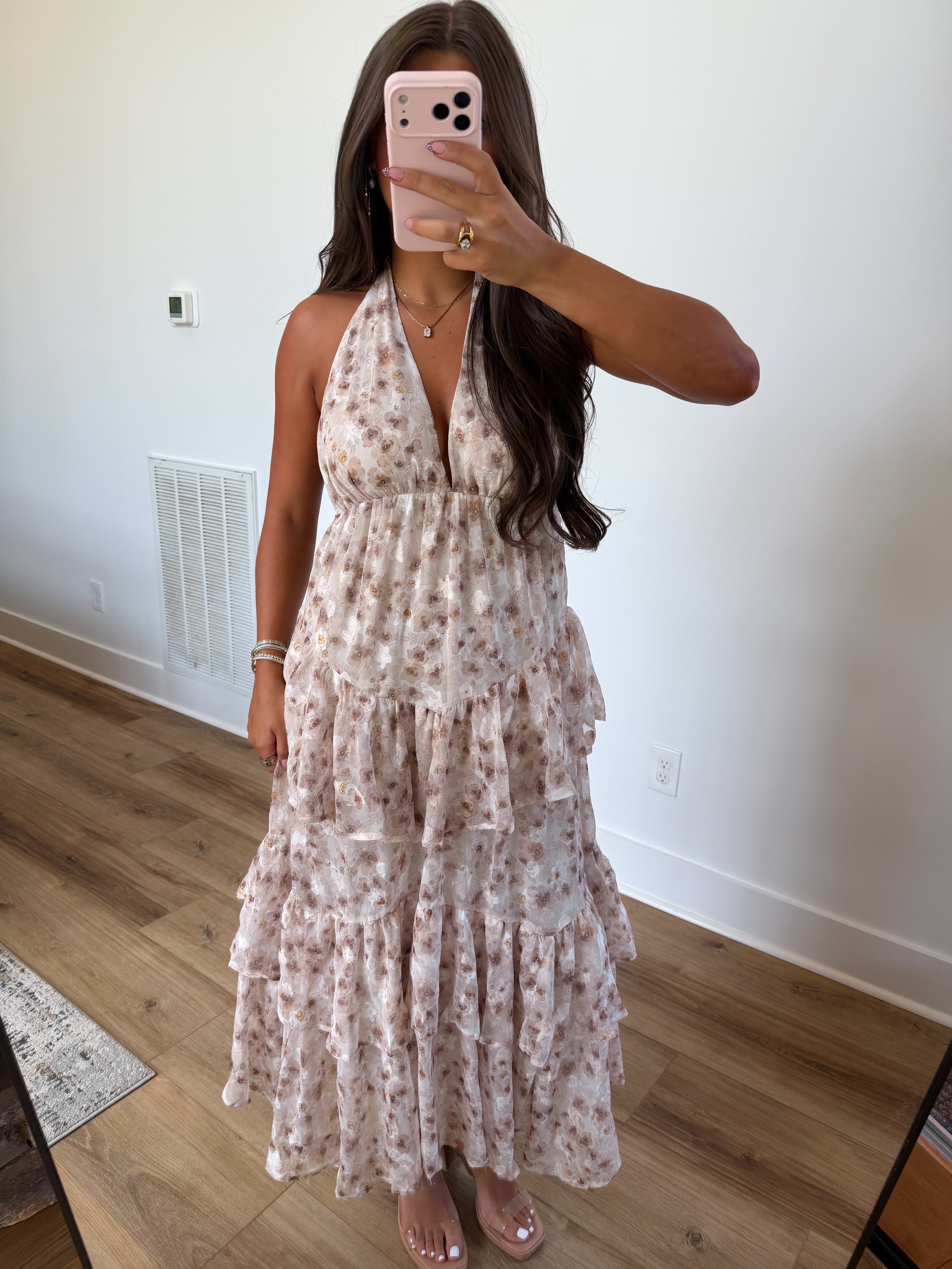 Oak & Ivory Ruffle Midi