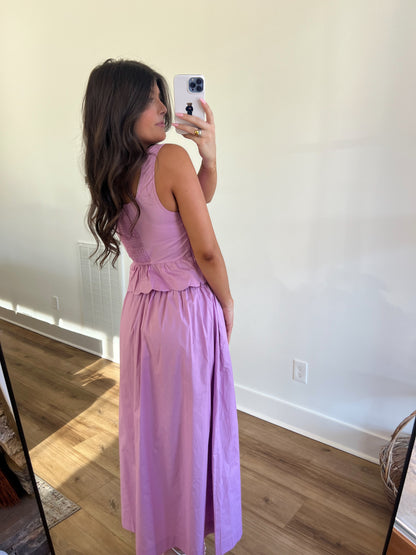 Lilac Belle Maxi Skirt Set