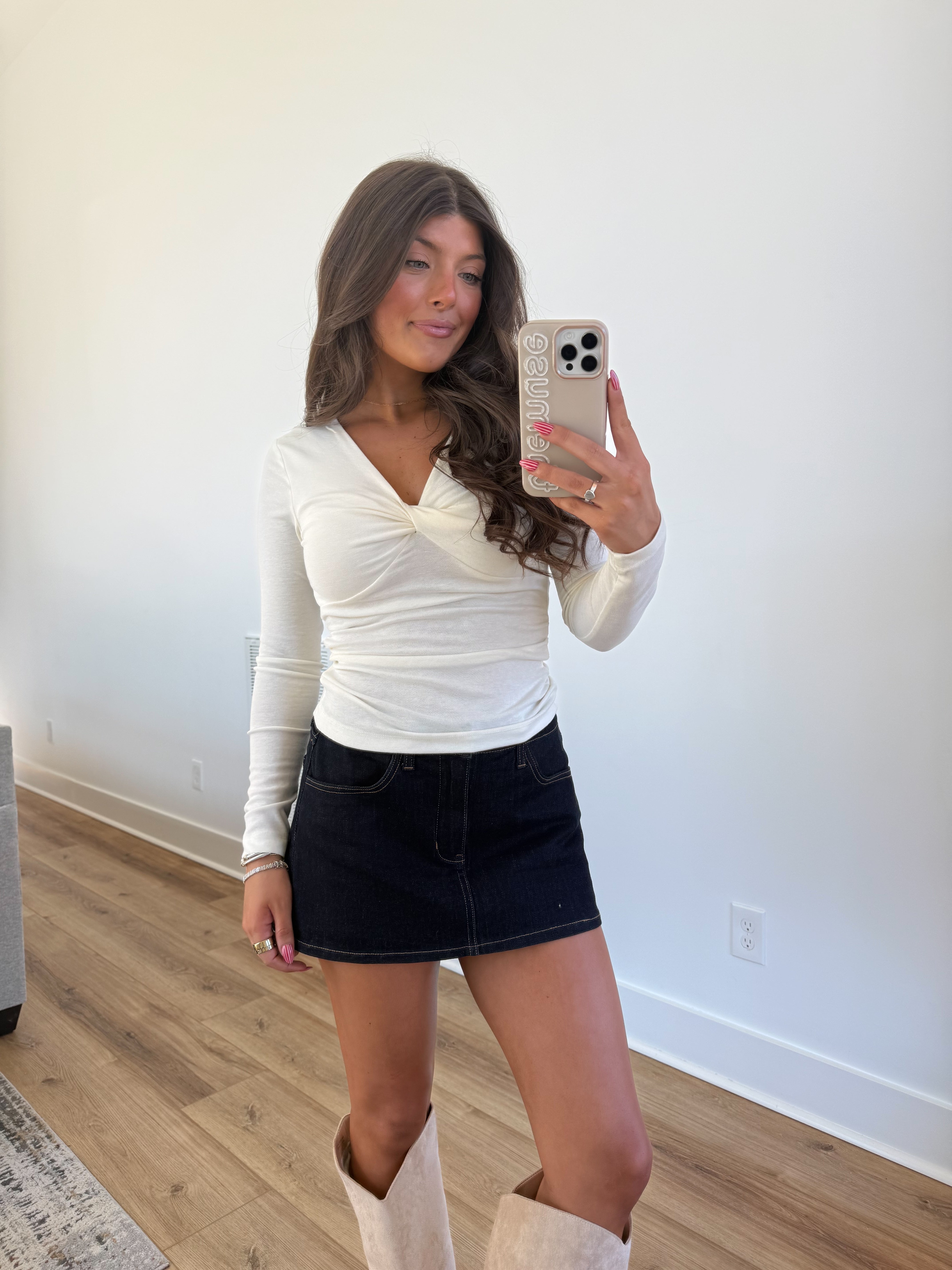 Ivory Twist Front Top