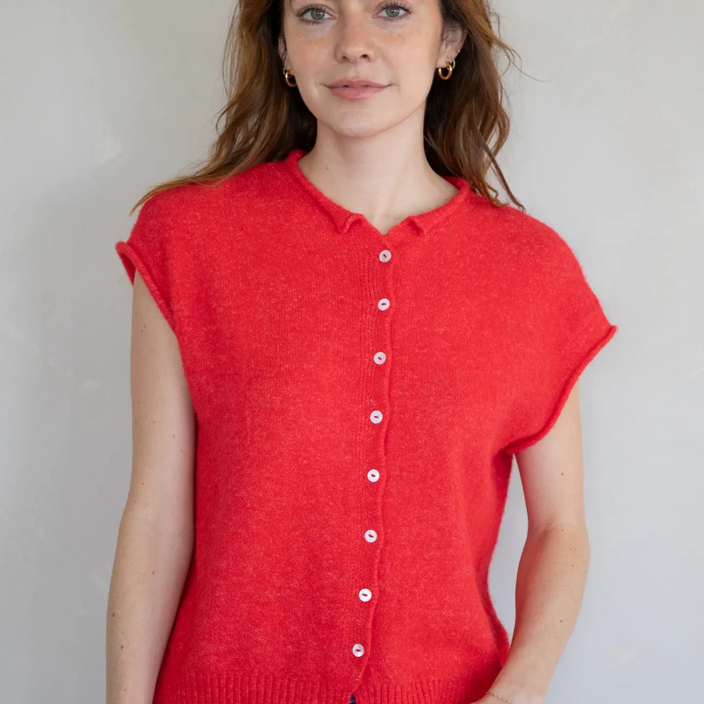 Best Dress Cardigan Vest (Red)