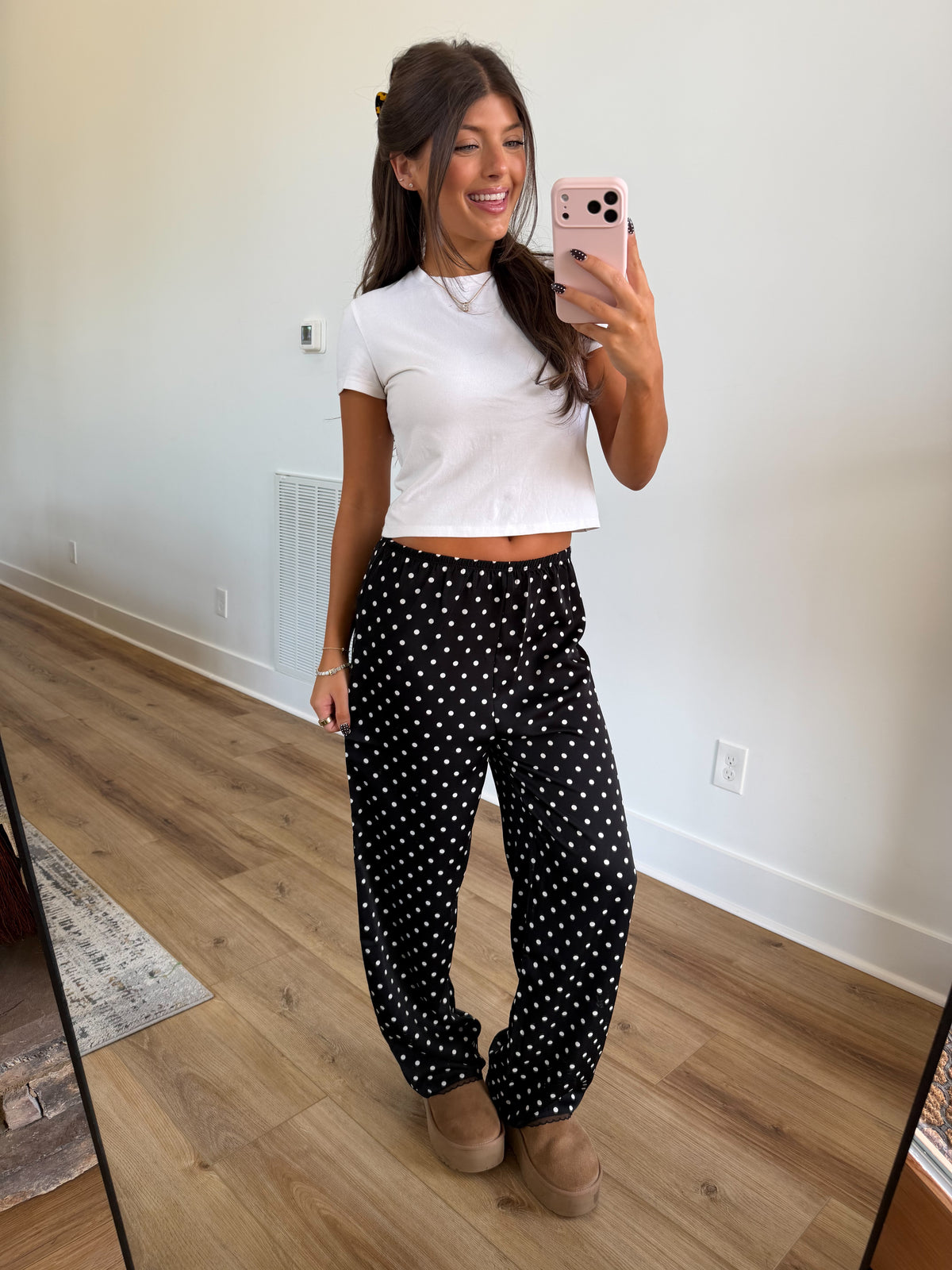 Satin Polka Dot Pants