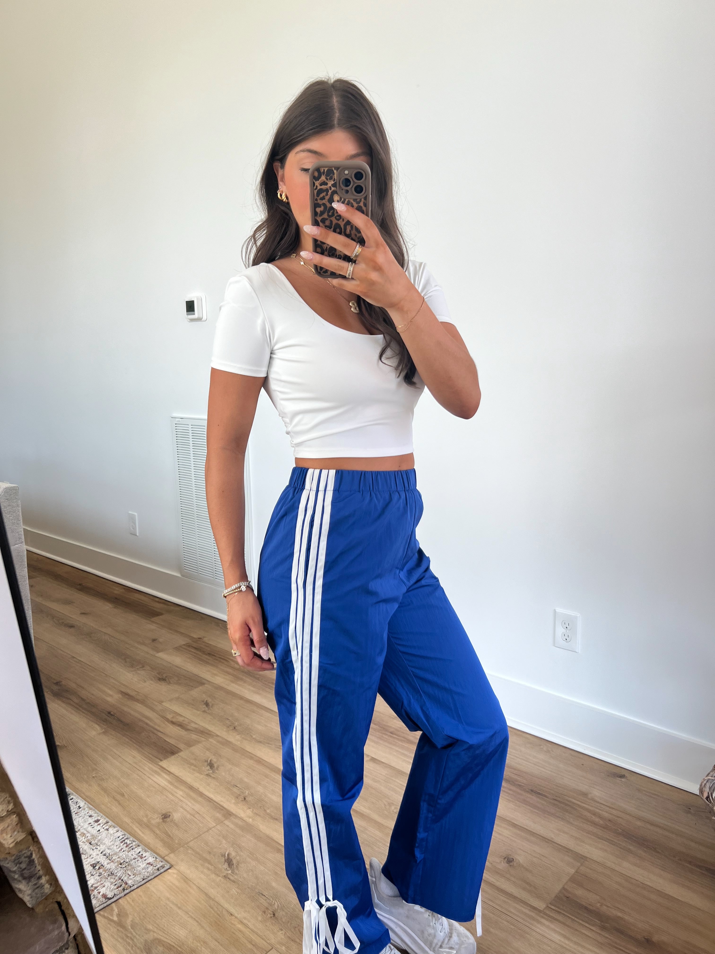 (Blue) Tate Bow Track Pants