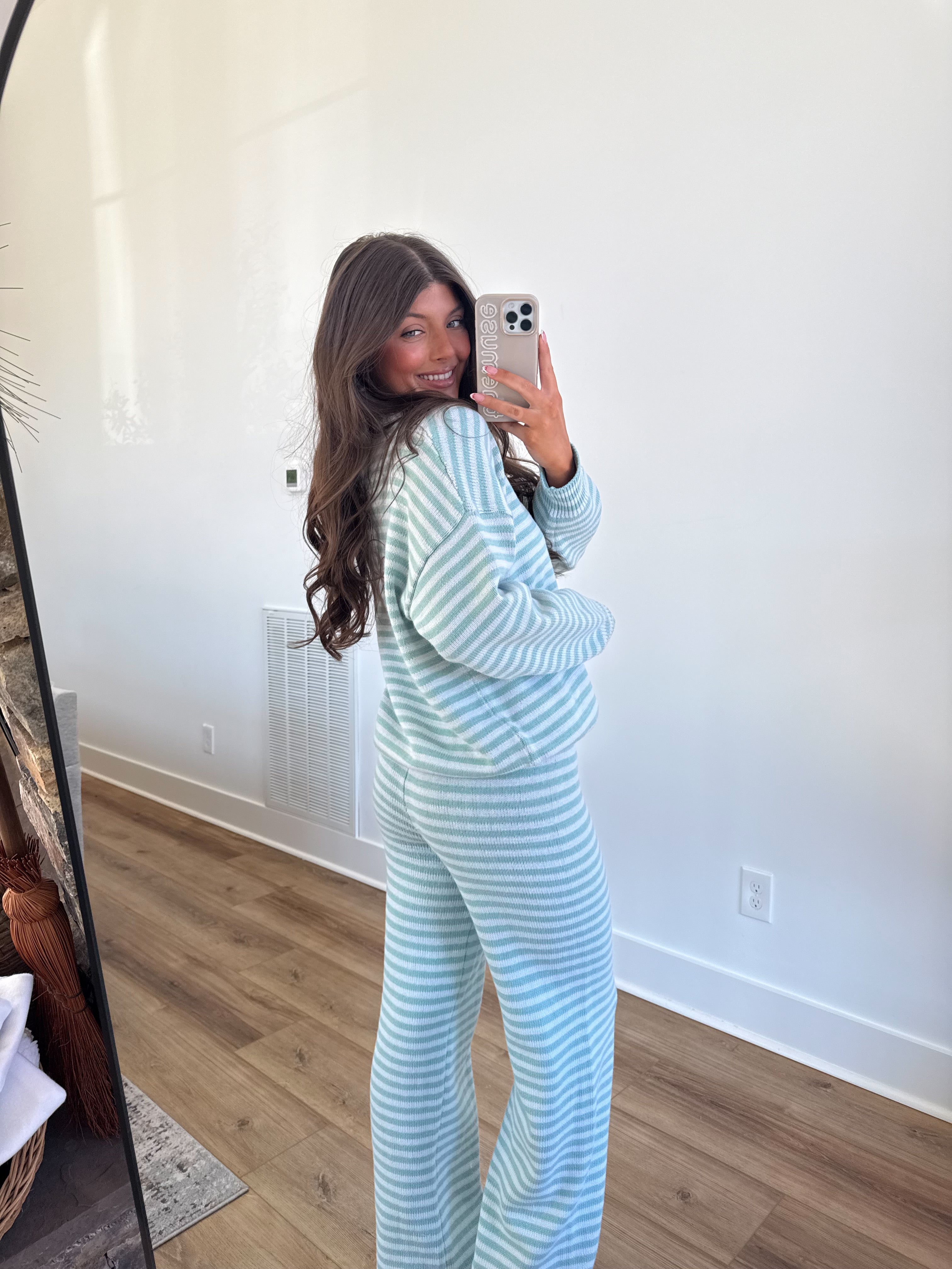 Winter Stripe Lounge Set (Blueberry)